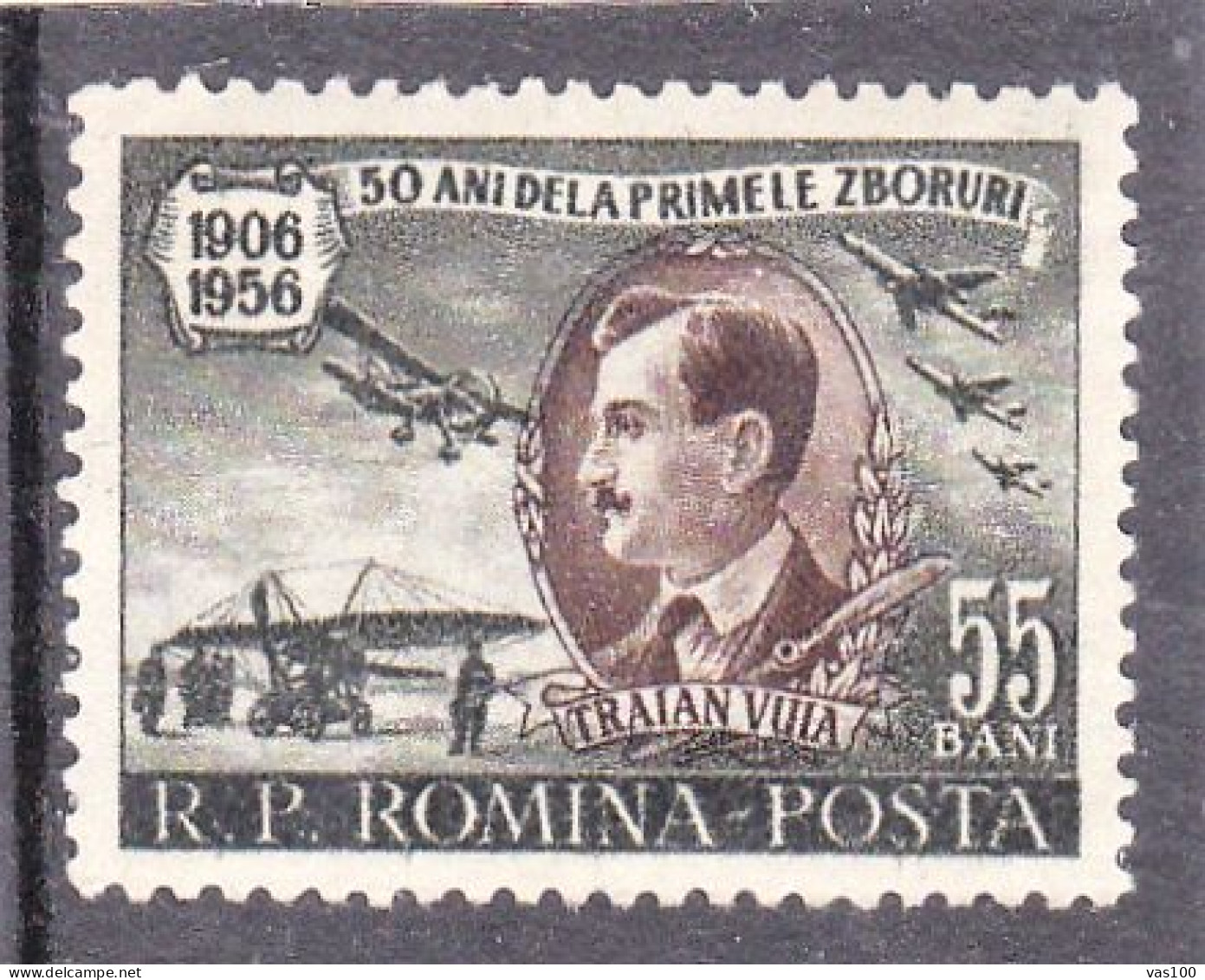 AIRPLANE TRAIAN VUIA  1956  MI.Nr.1583 ,MNH, ROMANIA - Neufs