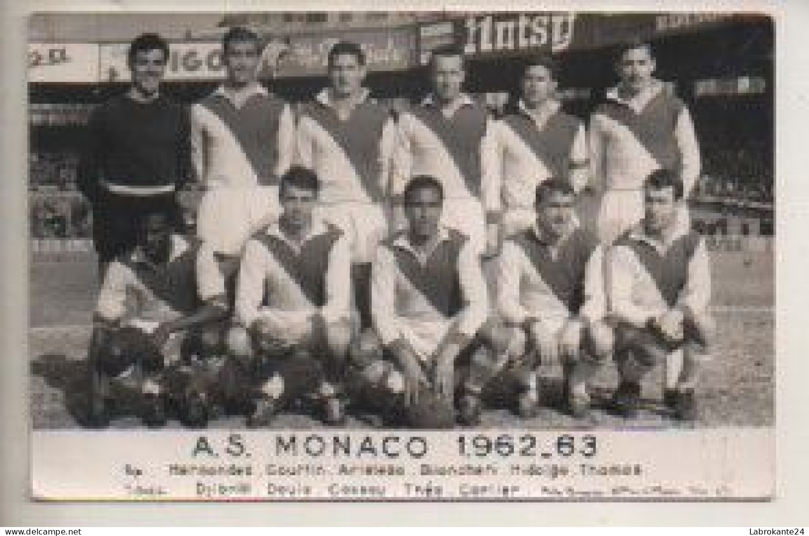 REF 647 CP Football équipe De L' AS Monaco 1962 63 (dos Blanc) - Fussball