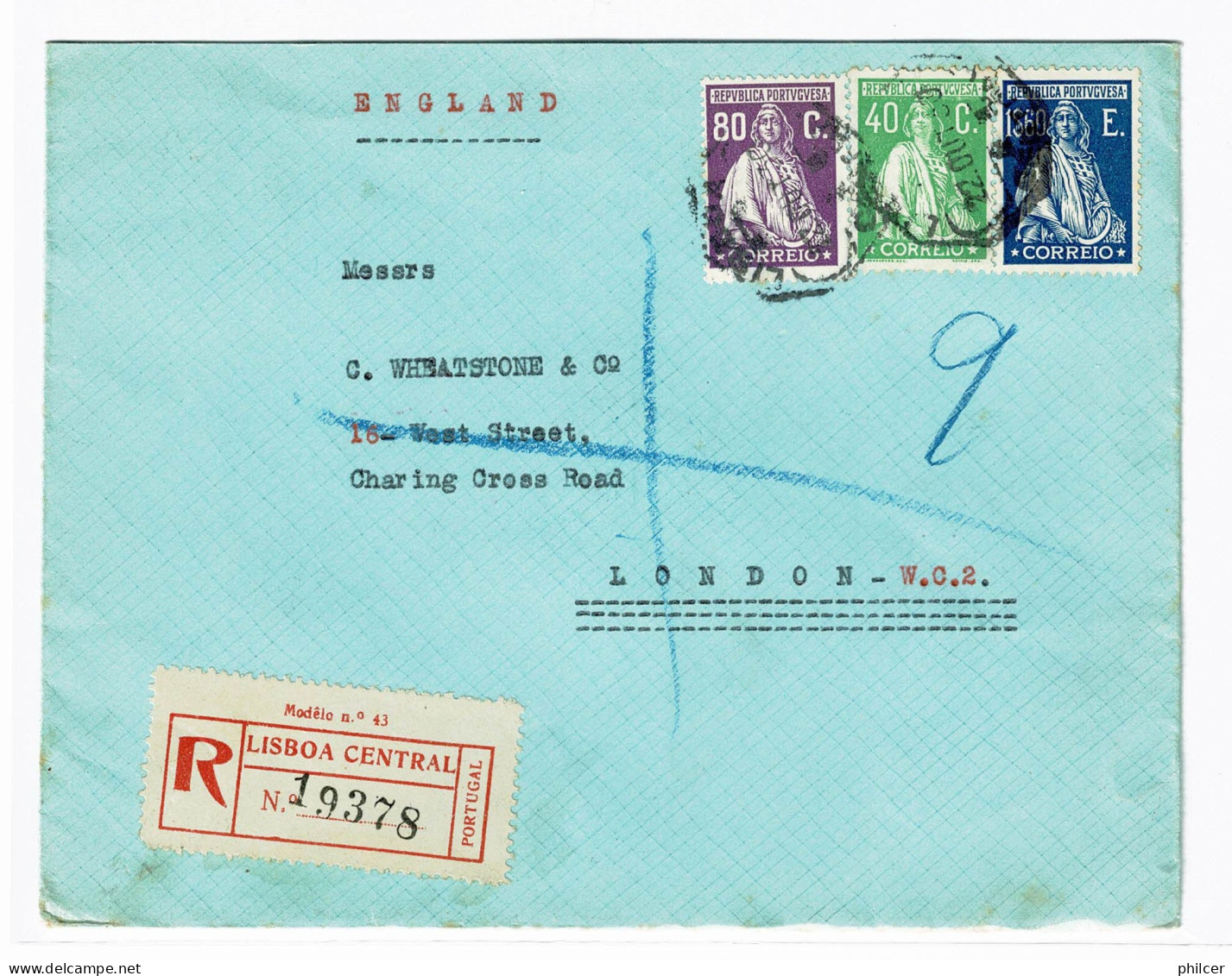 Portugal, 1930, # 414, Para London - Lettres & Documents