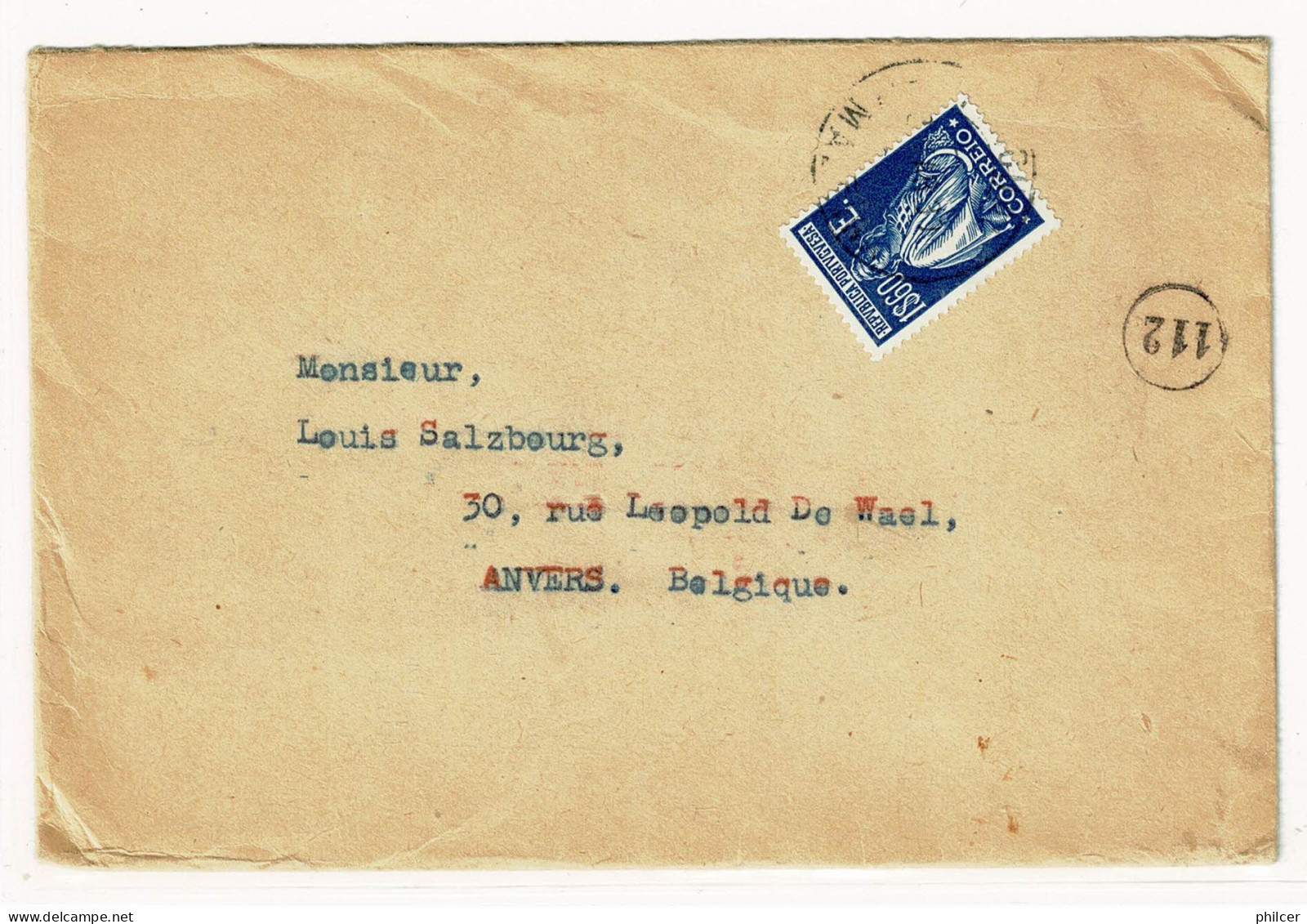 Portugal, 1930, # 414, Para Anvers - Cartas & Documentos