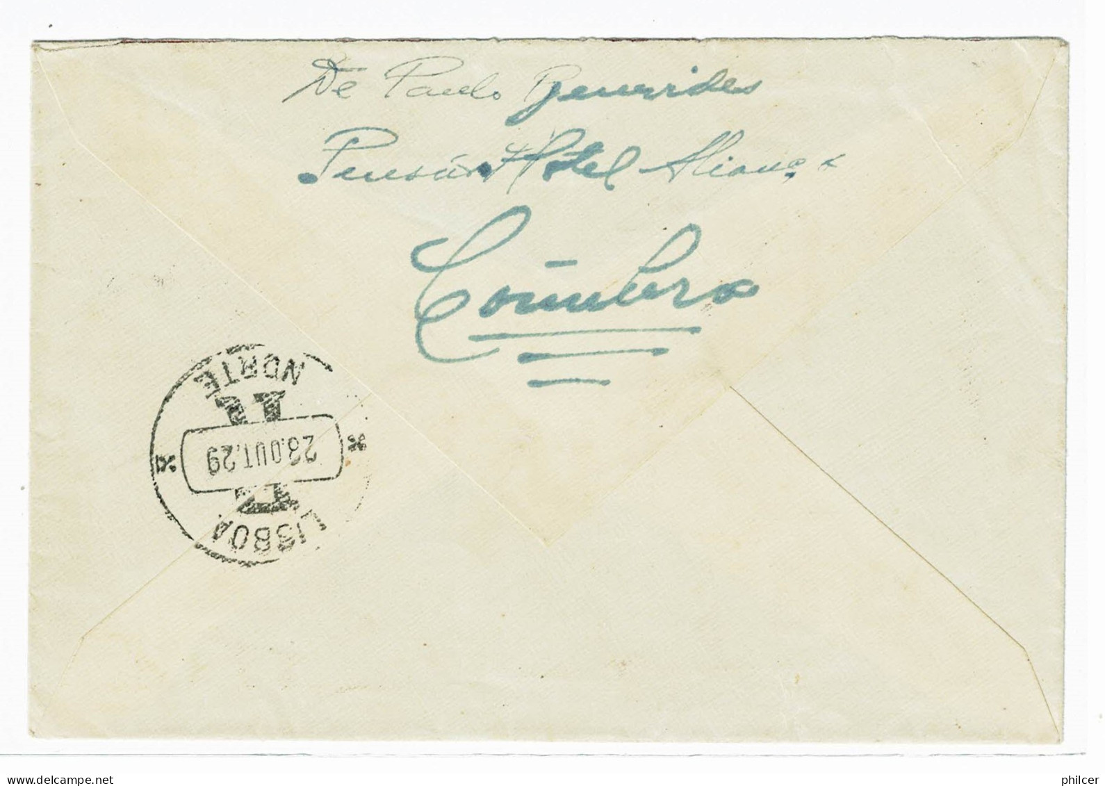 Portugal, 1929, # 483, Para Benfica - Lettres & Documents