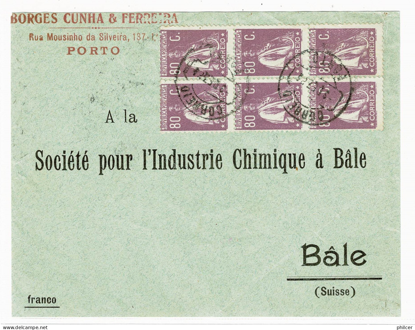 Portugal, 1925, # 286..., Frente De Carta - Lettres & Documents