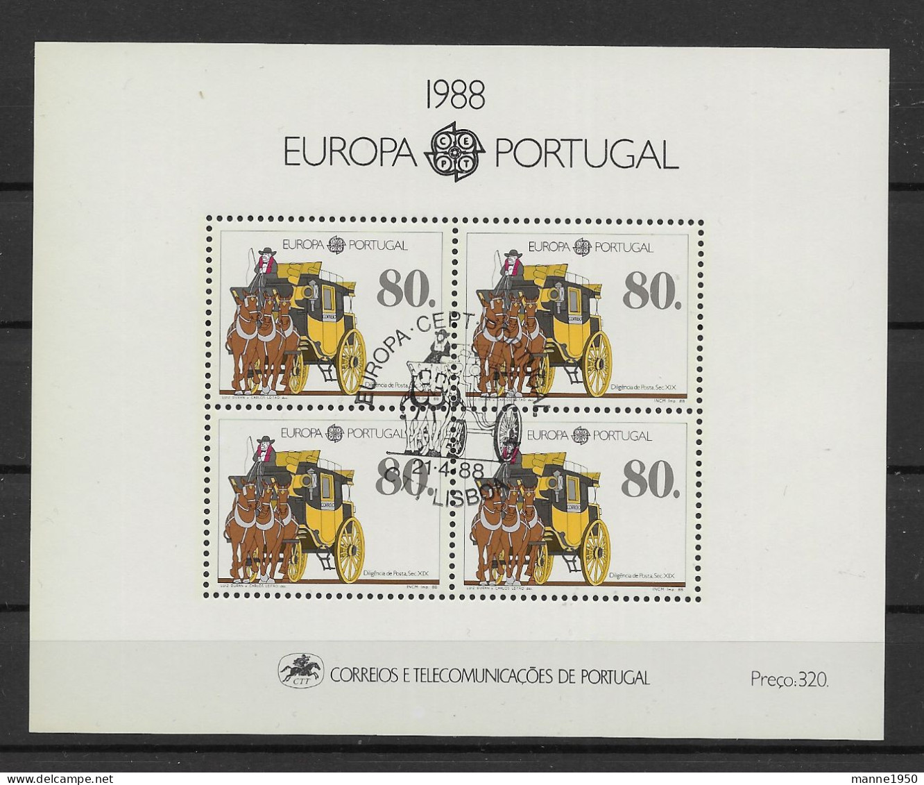 Portugal 1988 Europa/Cept Block 57 Gestempelt - Hojas Bloque