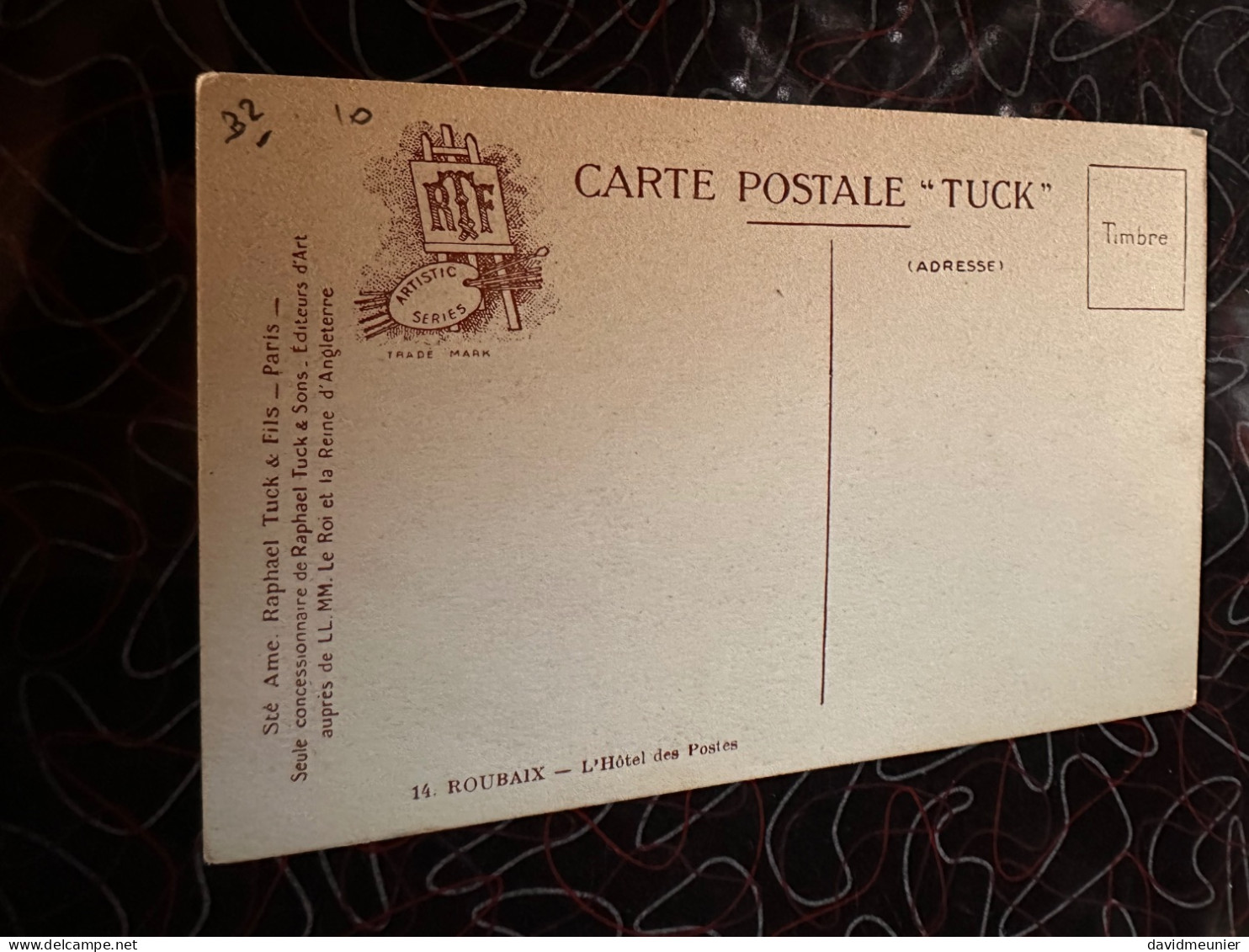 Ancienne Carte Poste Roubaix L Hôtel Des Postes - Roubaix