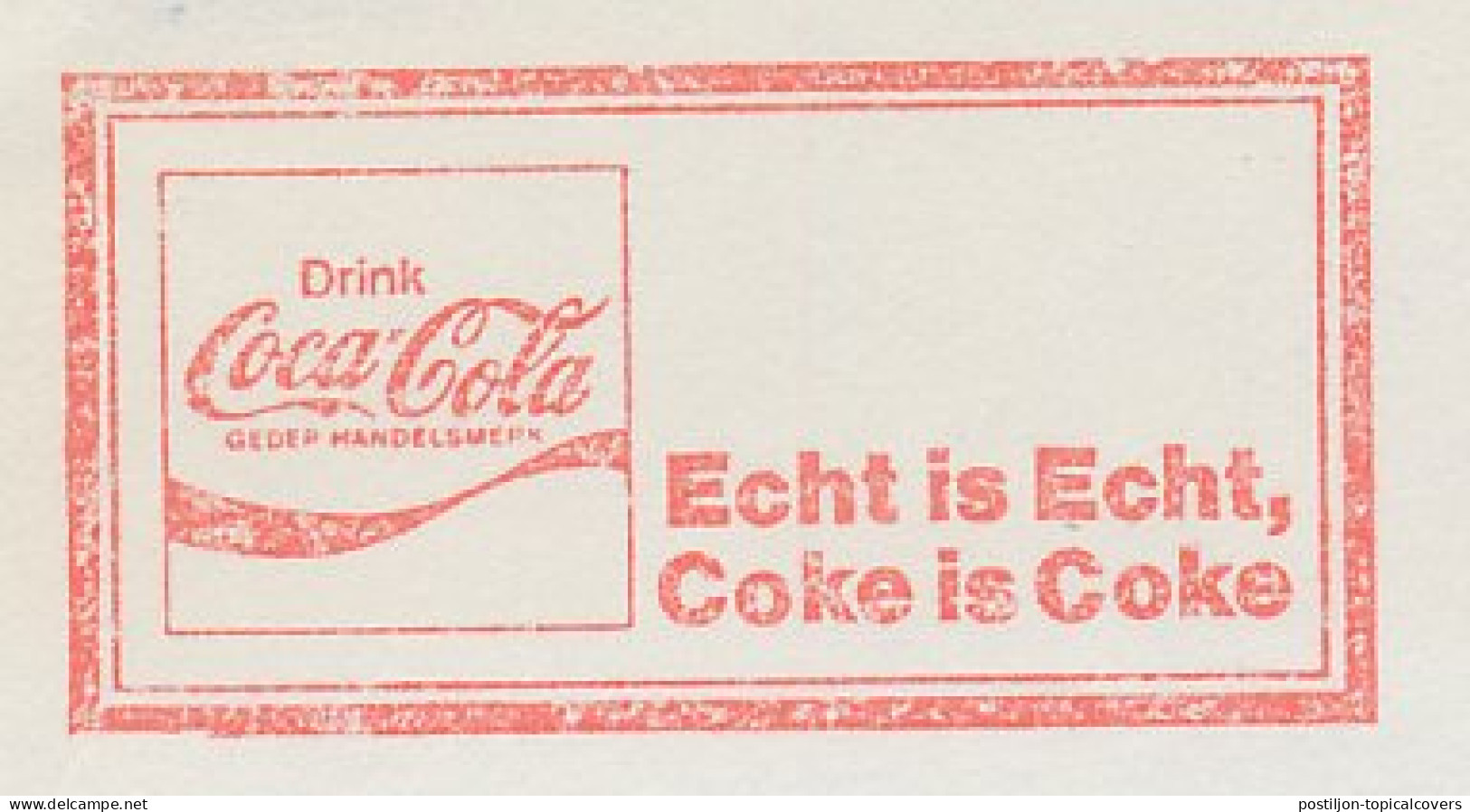 Meter Cut Netherlands 1973 Coca Cola  - Autres & Non Classés