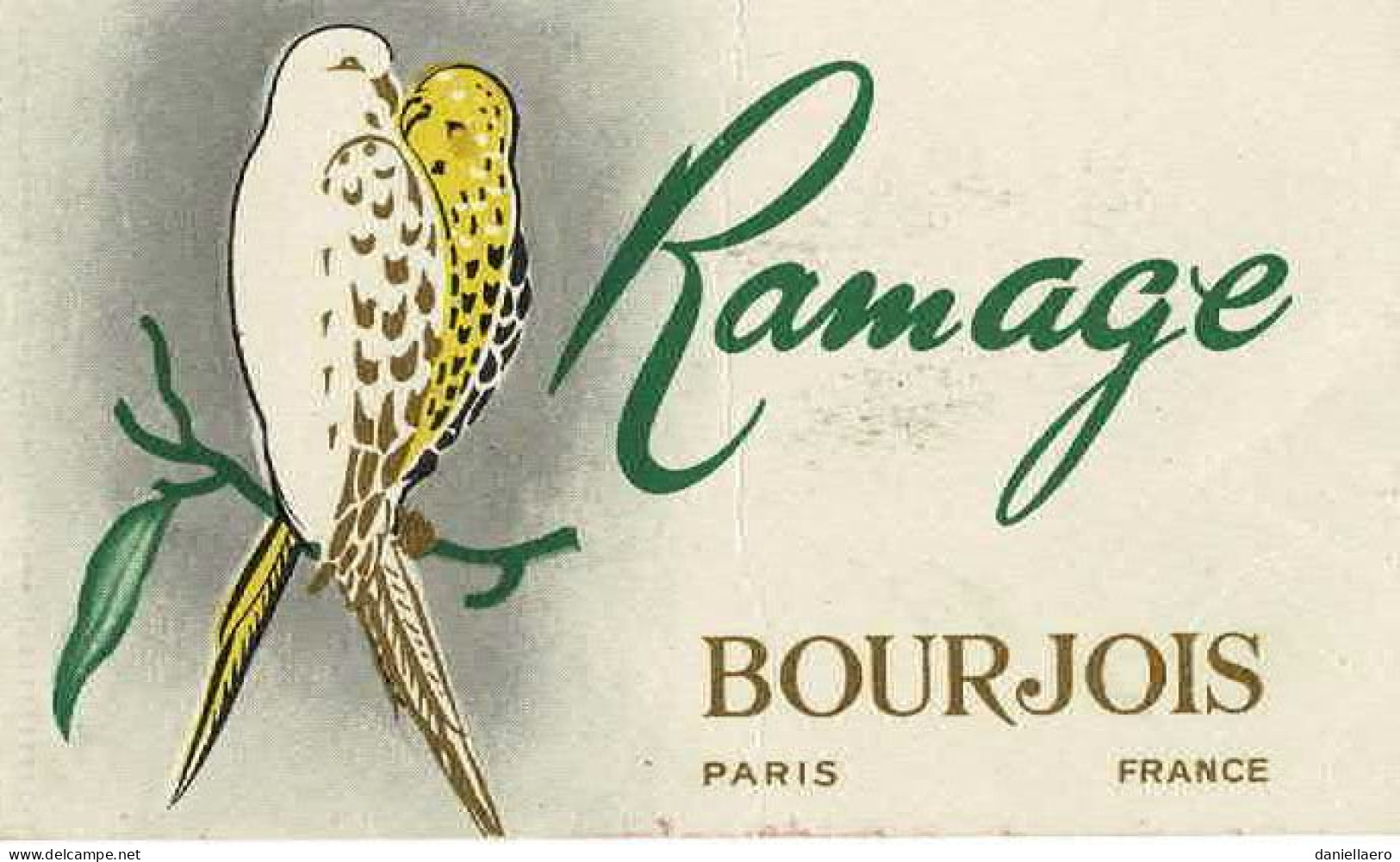 Carte Pub Ramage Bourjois - Werbung