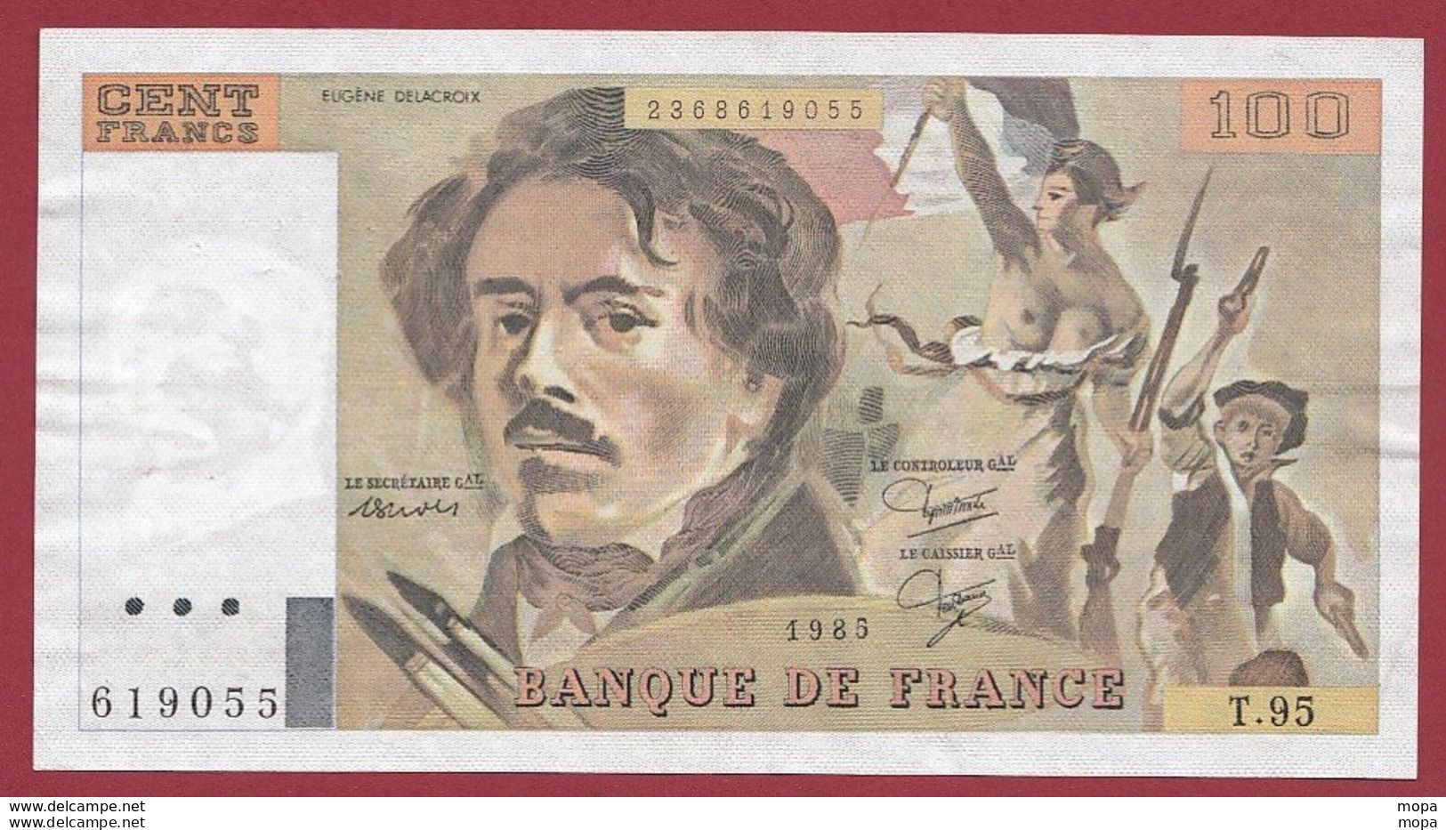 100 Francs "Delacroix" 1985 ---VF/SUP--ALPH.T.95--(9) - 100 F 1978-1995 ''Delacroix''