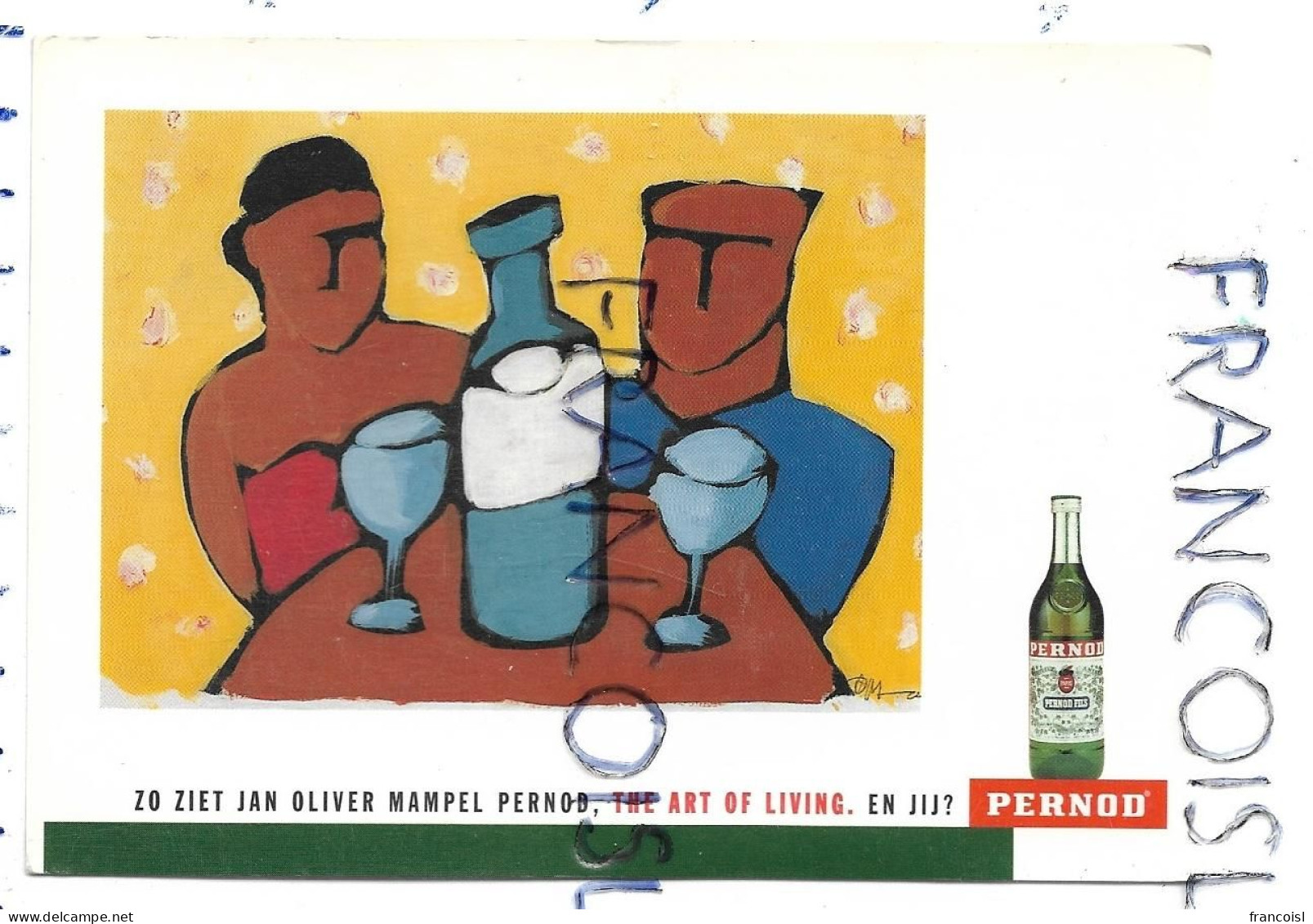 Apéritif Pernod. Dessin De Jan Oliver Mampel (1970- ) - Advertising