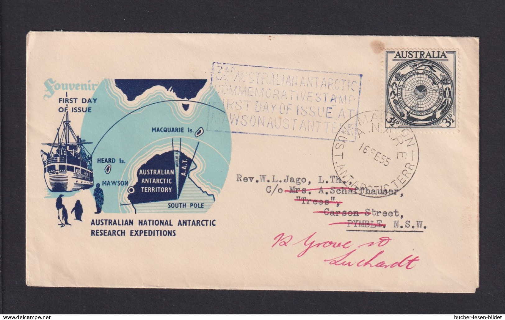 1955 - Brief Ab Mavson Mit Nebenstempel Nach NSW - Andere & Zonder Classificatie