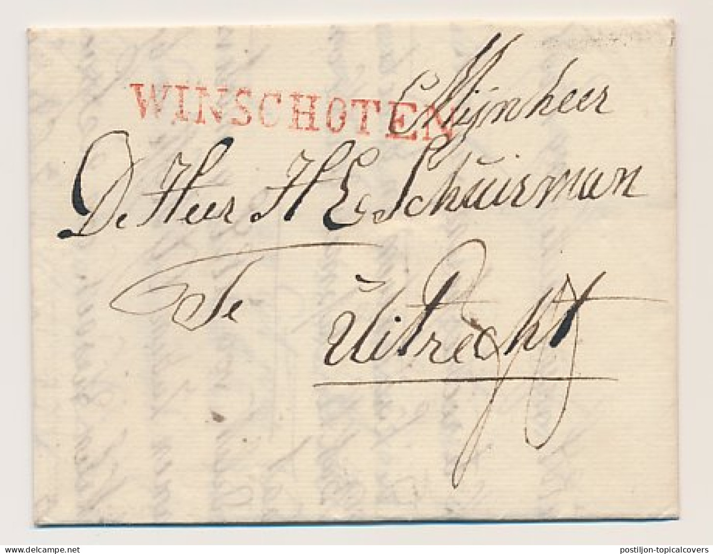 WINSCHOTEN - Utrecht 1827 - Lakzegel - ...-1852 Voorlopers
