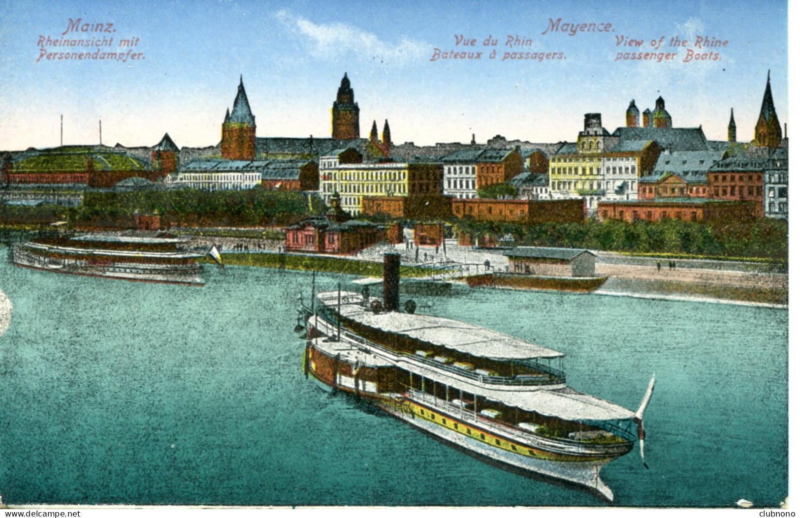 CPA - MAINZ - VUE DU RHIN - BATEAU DE PASSAGERS - Mainz