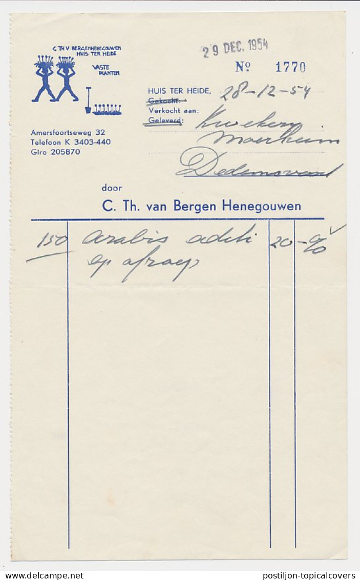 Nota Huis Ter Heide 1954 - Planten Kwekerij - Holanda