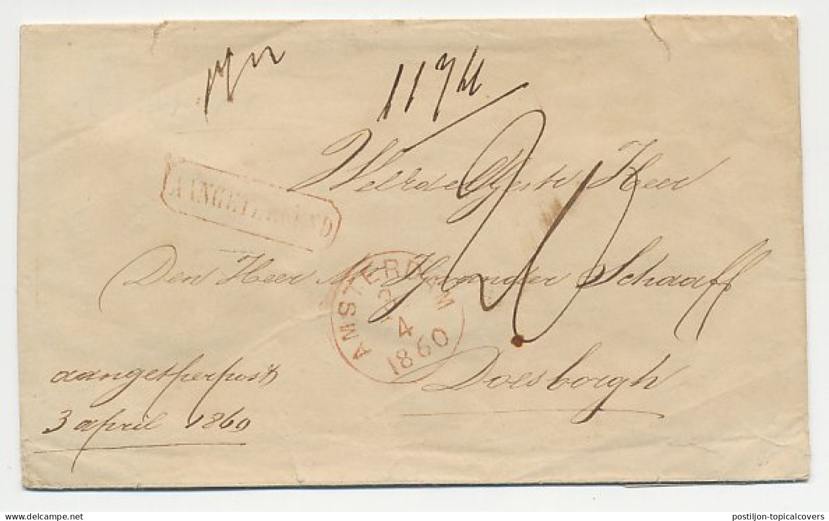 Aangetekend Amsterdam - Doesborgh 1860 - Autres & Non Classés