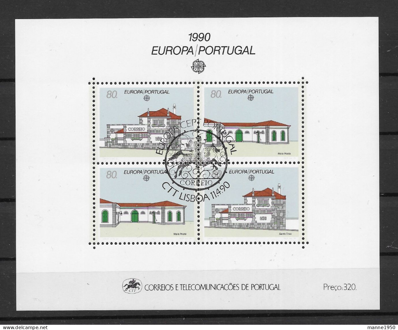 Portugal 1990 Europa/Cept Block 71 Gestempelt - Blocks & Sheetlets