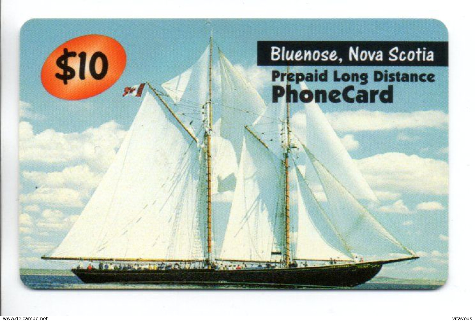 Voilier Bluenose, Nova Scotia GSM Carte Prépayée Distance CANADA Card (K 248) - Canada