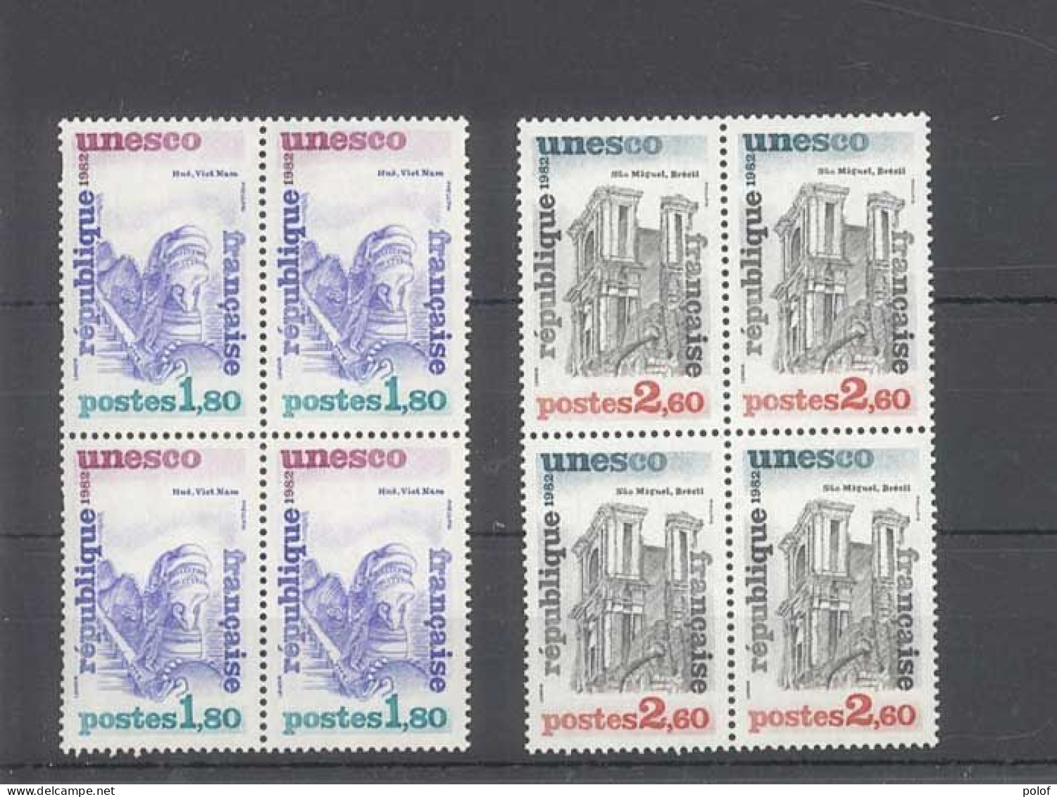 TIMBRE DE SERVICE - Unesco  - 2 Blocs De 4 Timbres - Yvert 71-72 - Neuf Sans Trace De Charnière - Nuevos