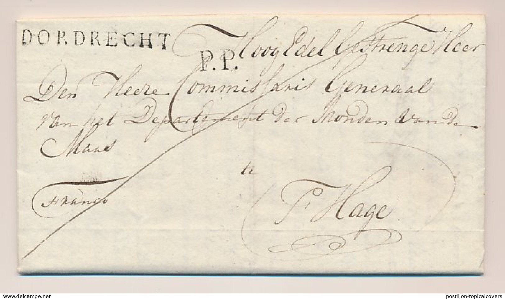 P.P. DORDRECHT - S Gravenhage 1814 - ...-1852 Prephilately