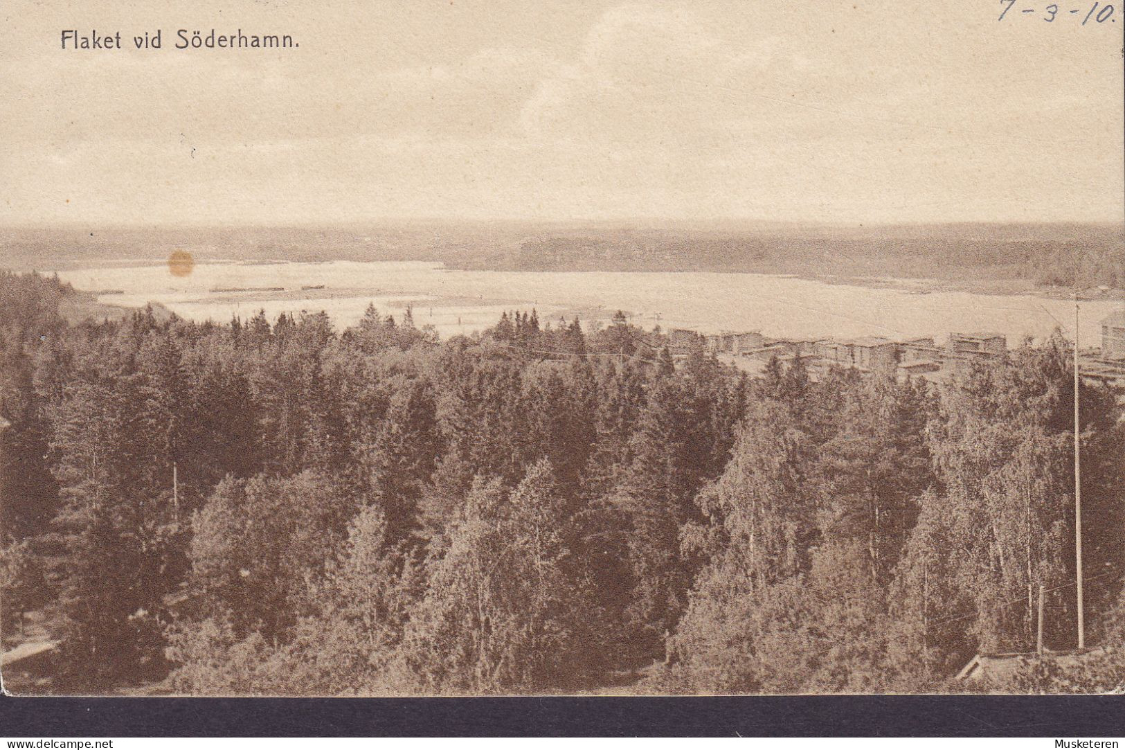 Sweden PPC Flaket Vid Söderhamn. Ernst Molander, Söderhamn. SÖDERHAMN 1910 (2 Scans) - Zweden