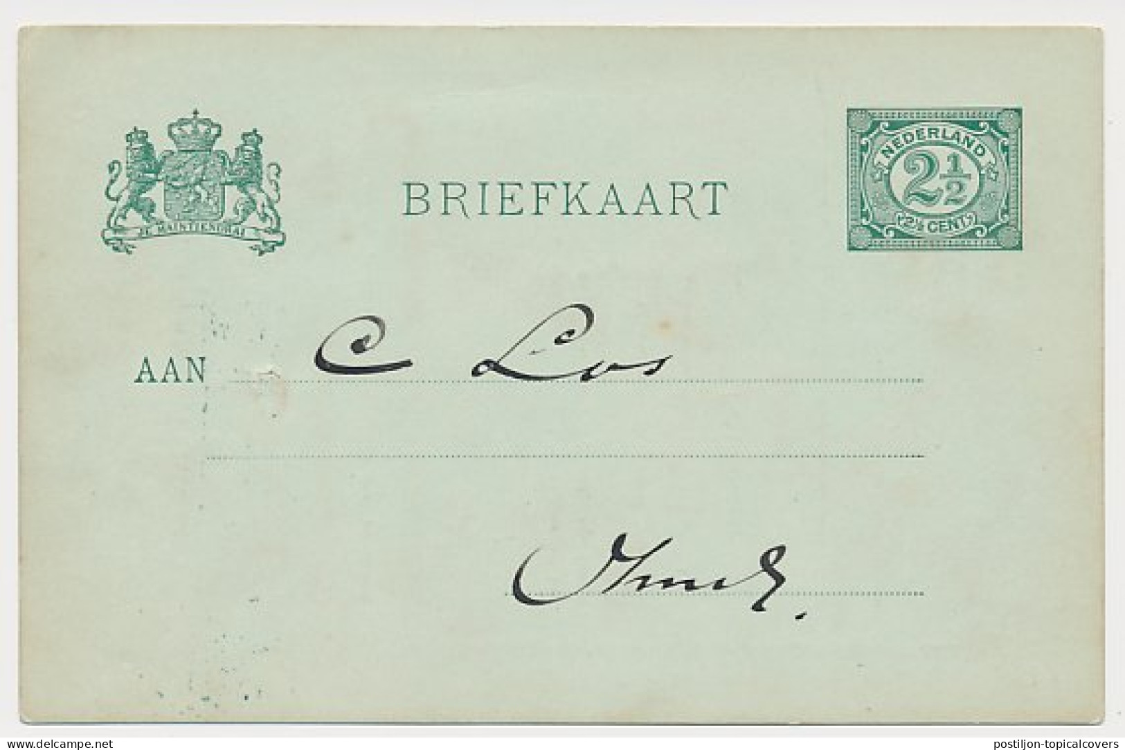 Spoorwegbriefkaart G. HYSM55 B - Locaal Te Zwijndrecht 1910 - Interi Postali