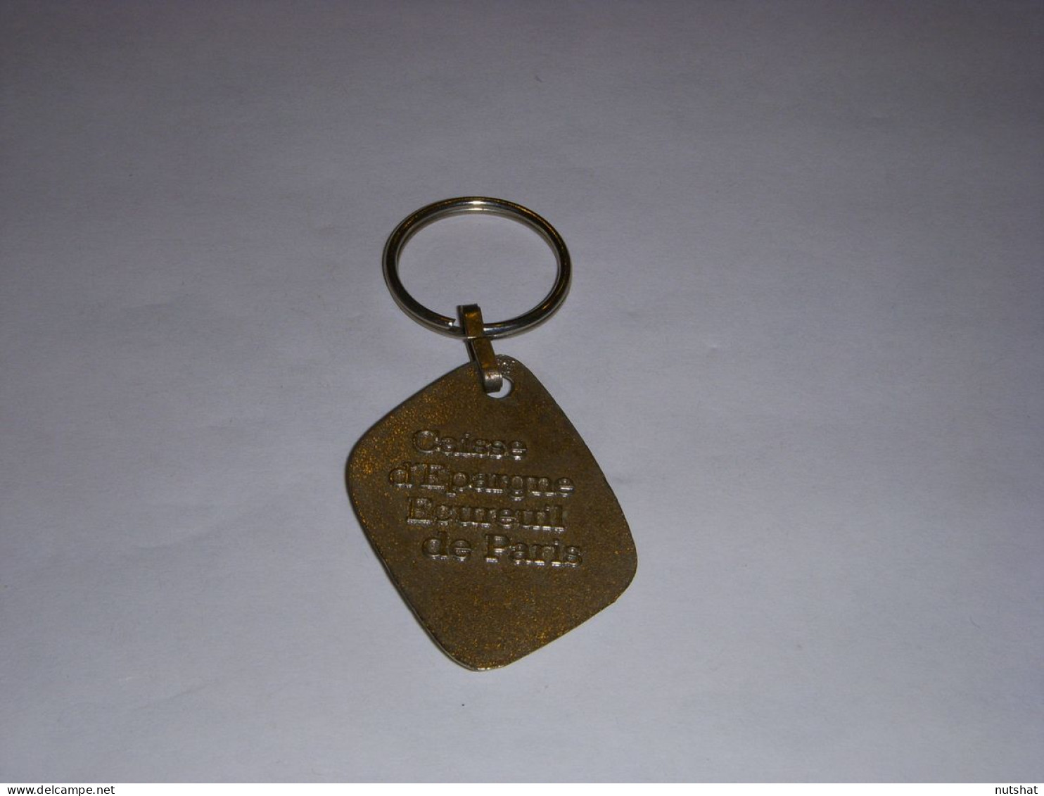 PORTE CLEFS 19 ANNEAU CAISSE D'EPARGNE ECUREUIL De PARIS LOSANGE METAL           - Key-rings