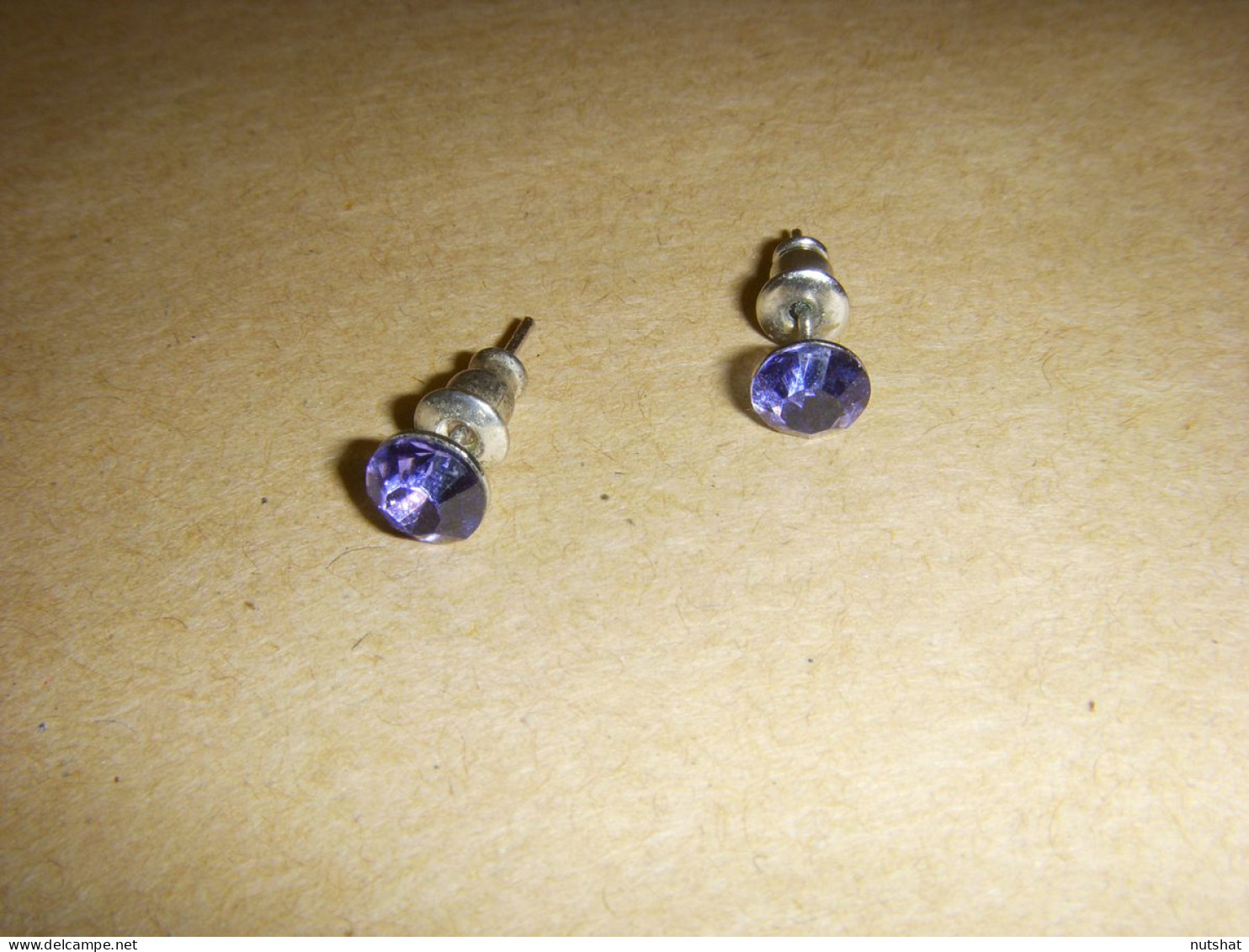 303 CLOUS D'OREILLES MAUVES SVAROWSKI - Earrings