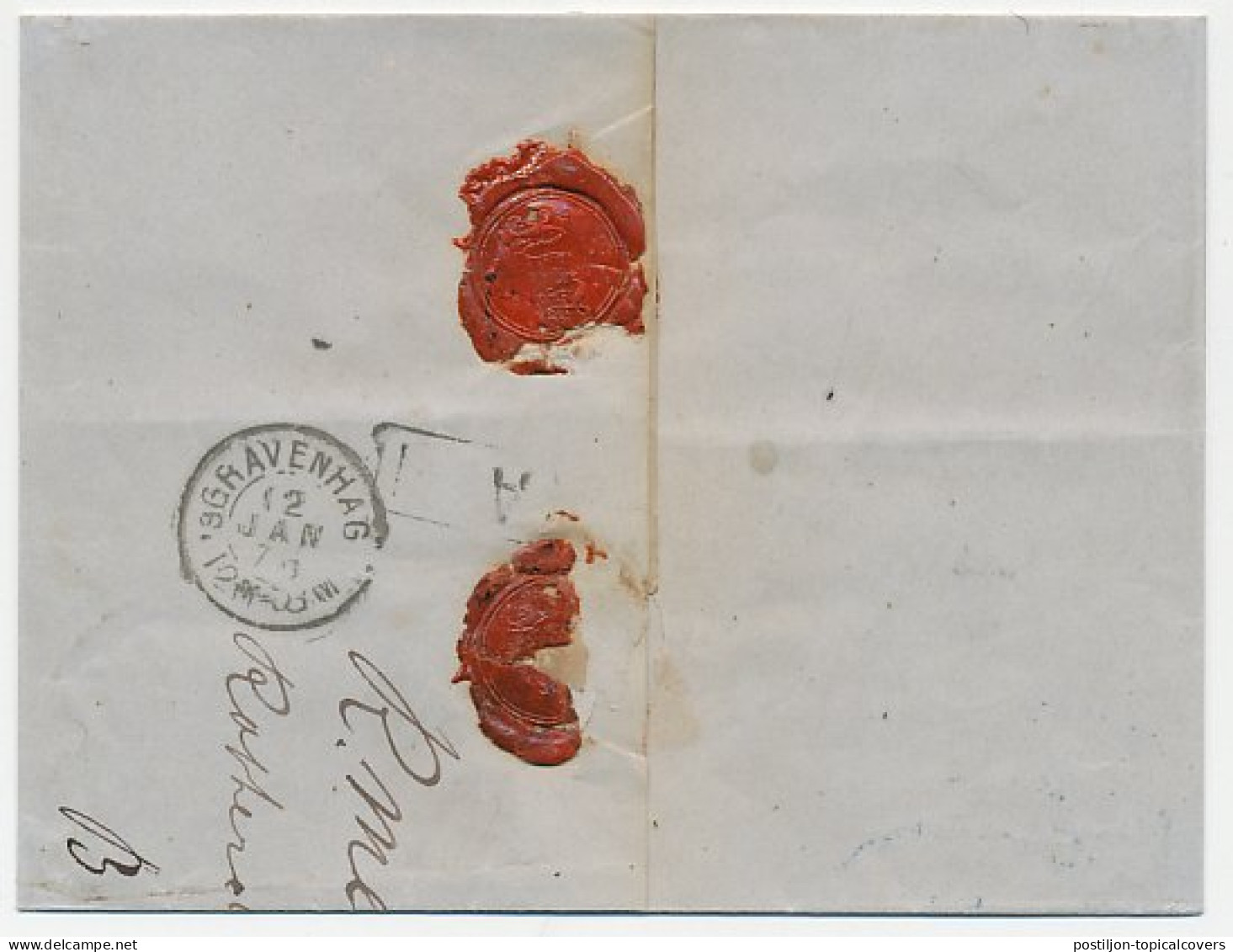 Em. 1872 Rotterdam - Den Haag  - Cartas & Documentos