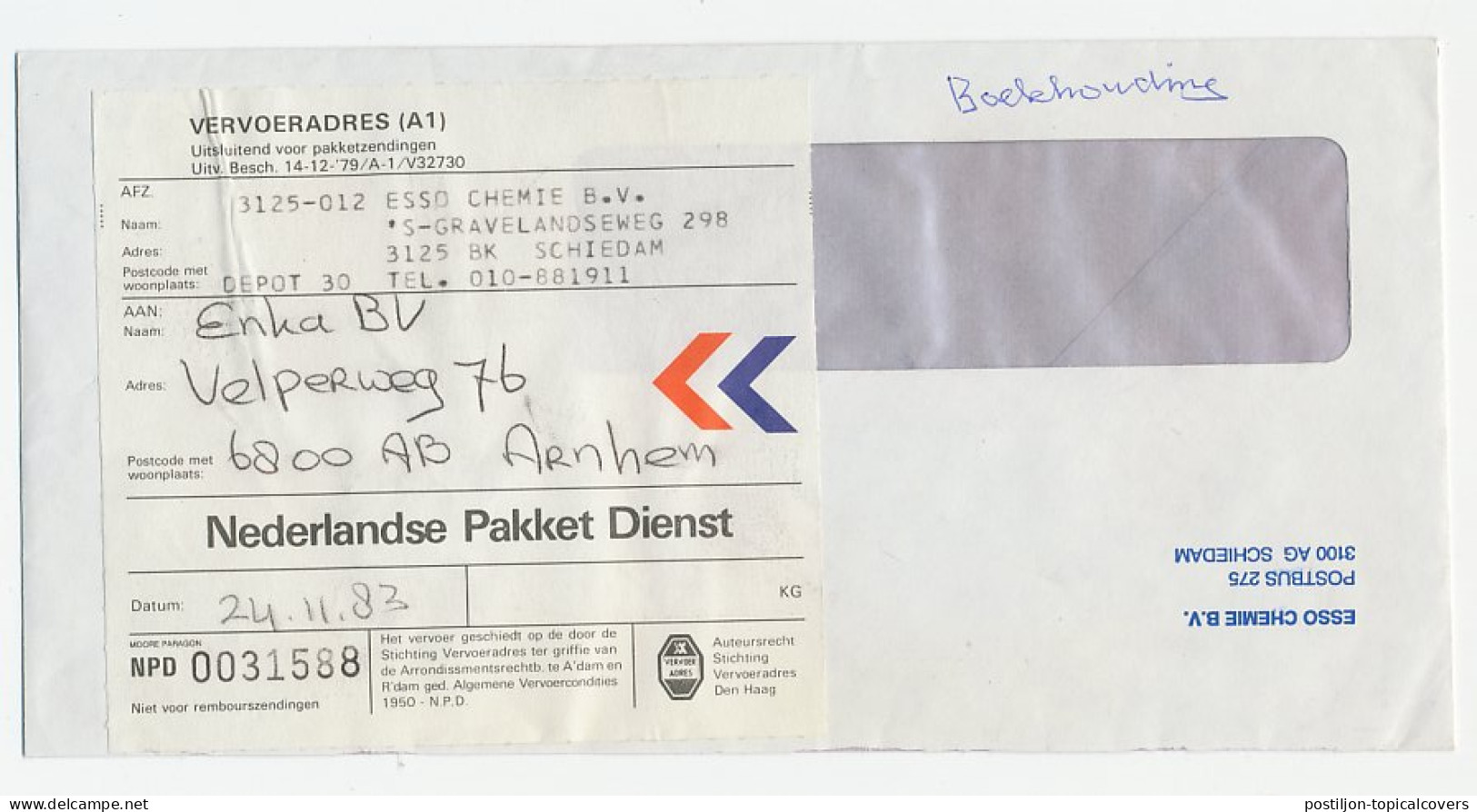 Schiedam - Arnhem 1983 - Stakingspost - Ned. Pakket Dienst - Unclassified