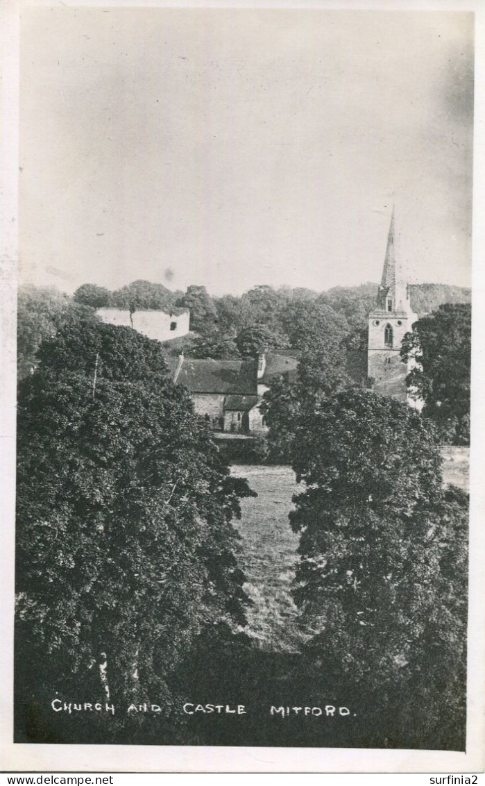 NORTHUMBRIA - MITFORD - CHURCH AND CASTLE RP  Nm432 - Andere & Zonder Classificatie