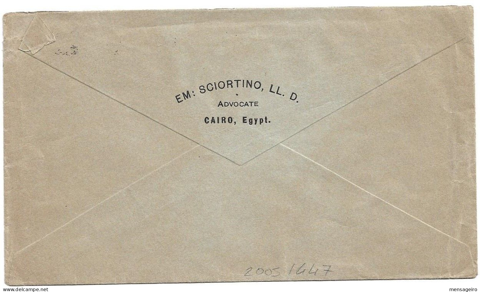 (C04) COVER WITH 3M. STAMP - CAIRE => PERSIAN DIPLOMAT CAIRE 1903 - 1866-1914 Khedivate Of Egypt