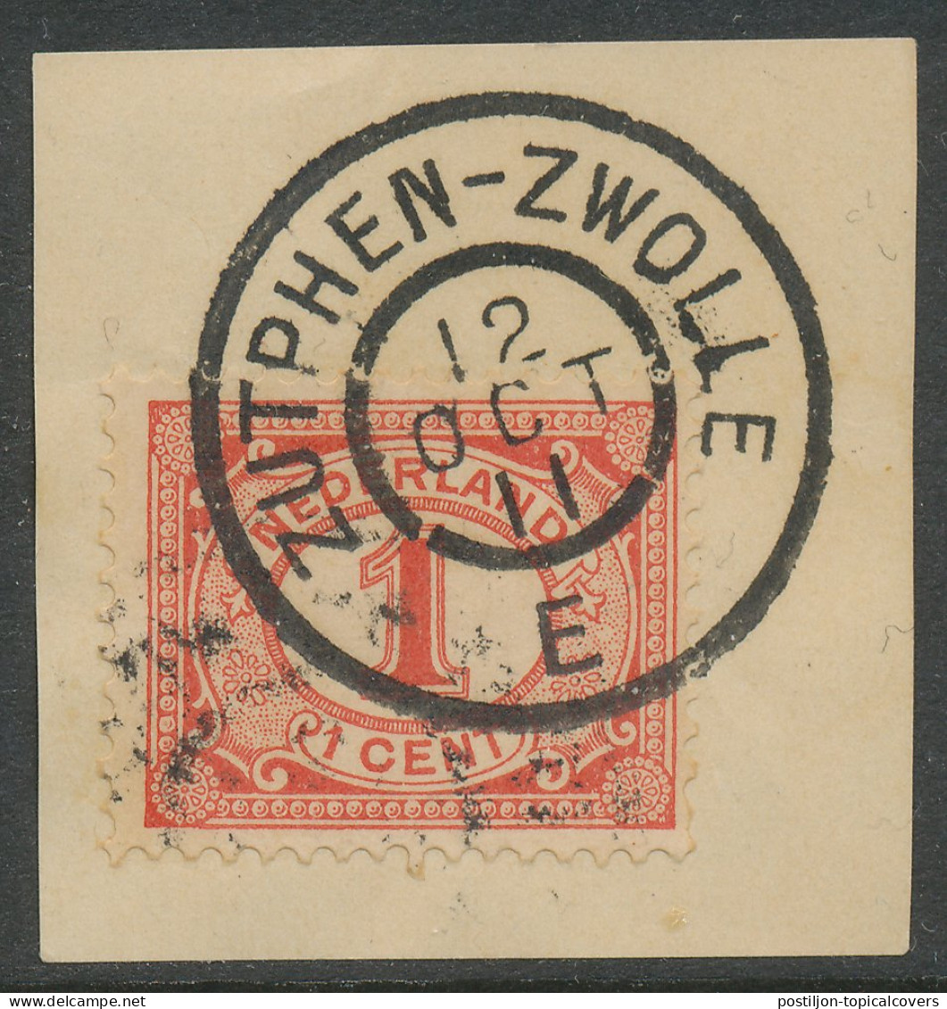 Grootrondstempel Traject Zutphen - Zwolle E 1911 - Cat. Onbekend - Poststempels/ Marcofilie