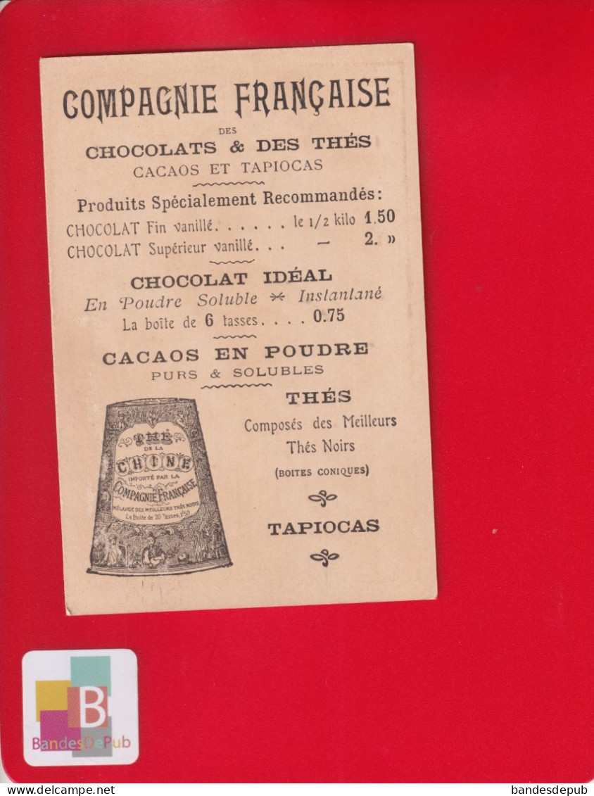 Chocolat THE Compagnie Française Chromo Silhouette Finement Dorée Monde Arabe Cavalier Faucon Fauconnier Cheval - Autres & Non Classés