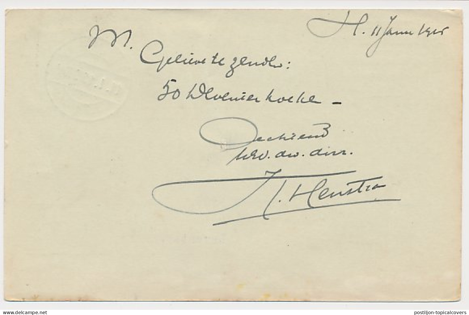 Firma Briefkaart Harlingen 1915 - Boter - Kaas - Eieren - Non Classificati