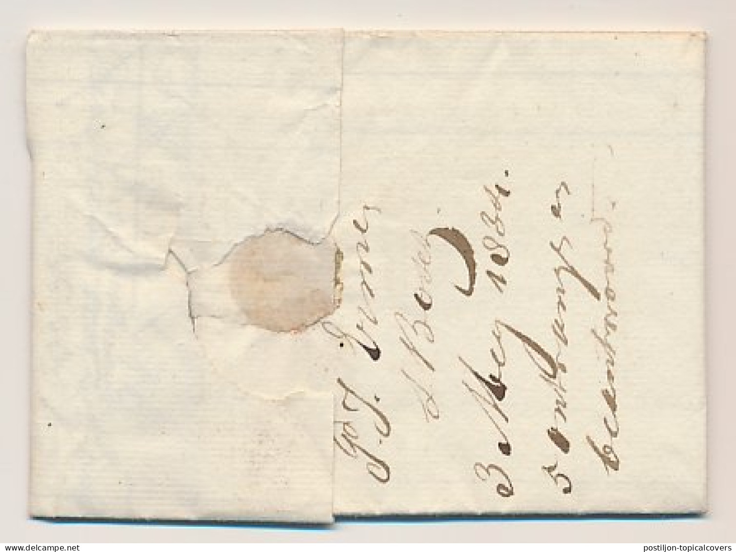 S Hertogenbosch - Helmond 1834 - Begeleidingsbrief - ...-1852 Prephilately