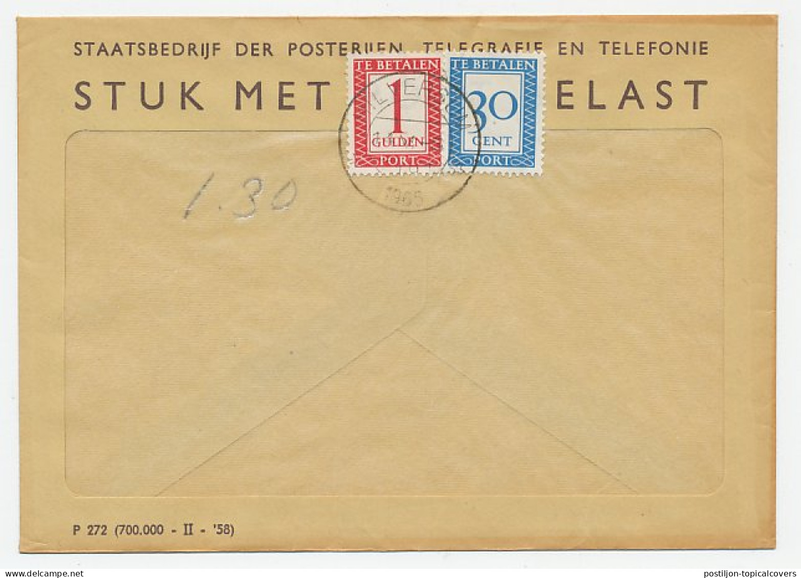 Emissie Port 1947 Dienst Envelop Hilversum - Sin Clasificación
