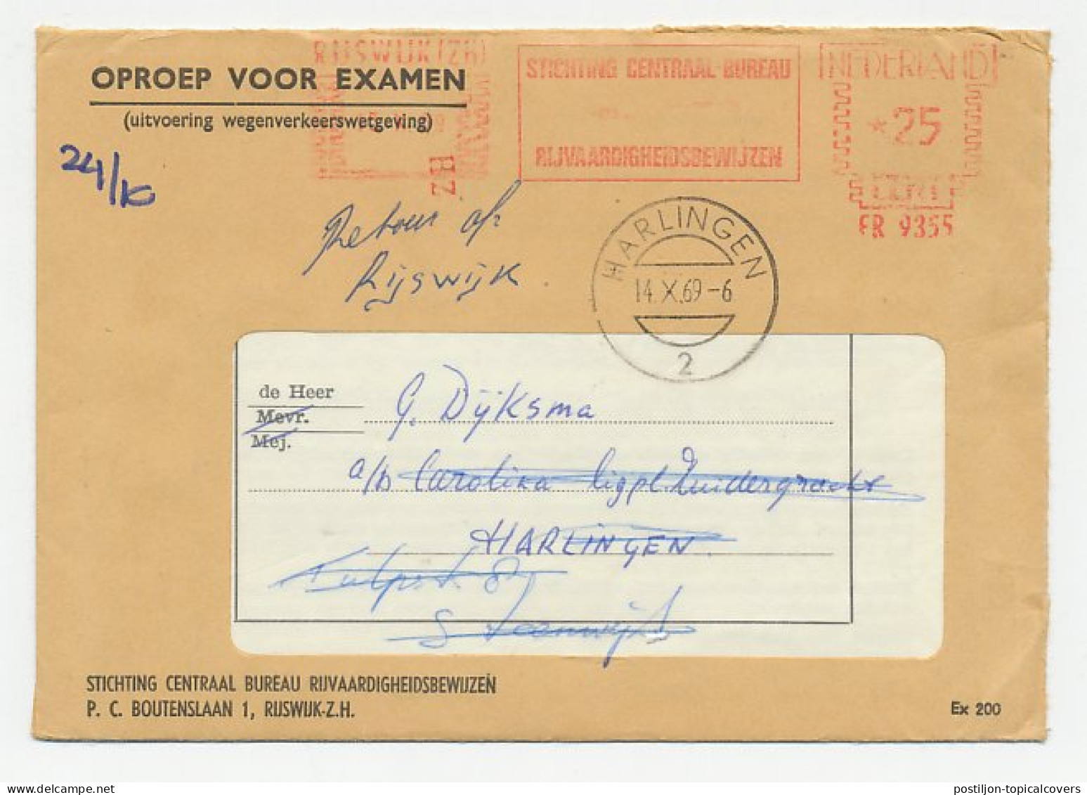 Rijswijk - Harlingen - Steenwijk 1969 - Huis Afgebroken - Sin Clasificación