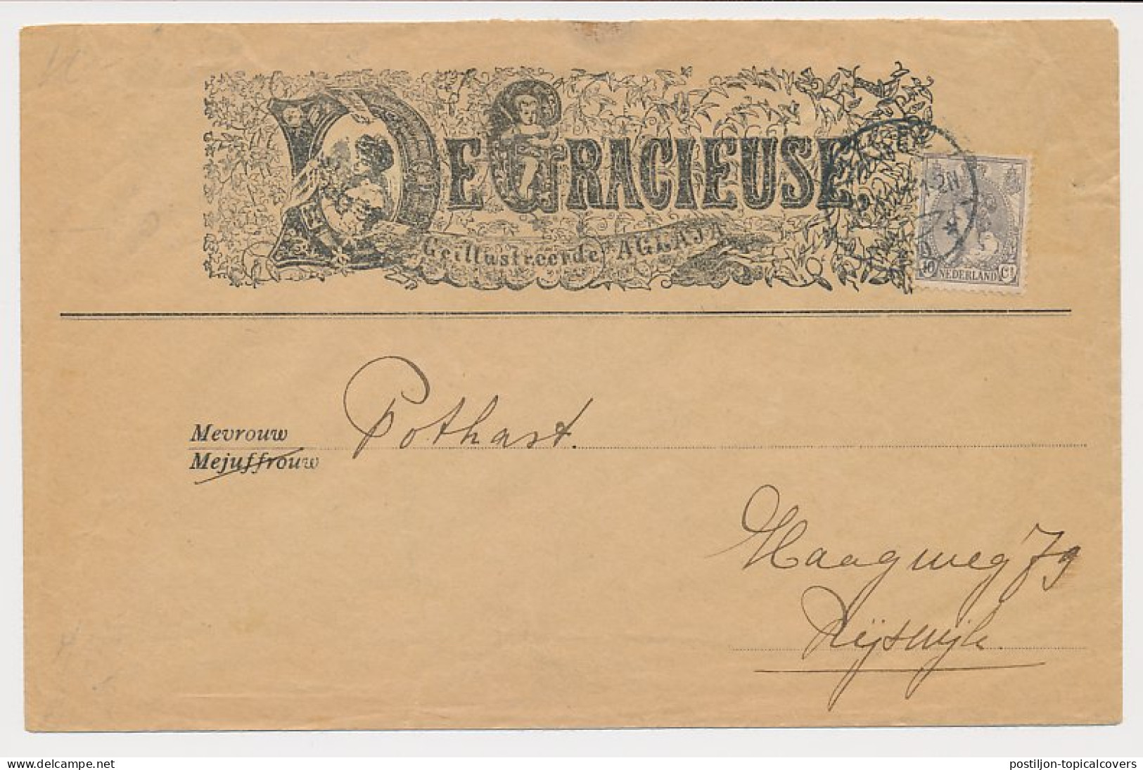 Envelop Leiden 1911 - De Gracieuse - Modetijdschrift - Sin Clasificación