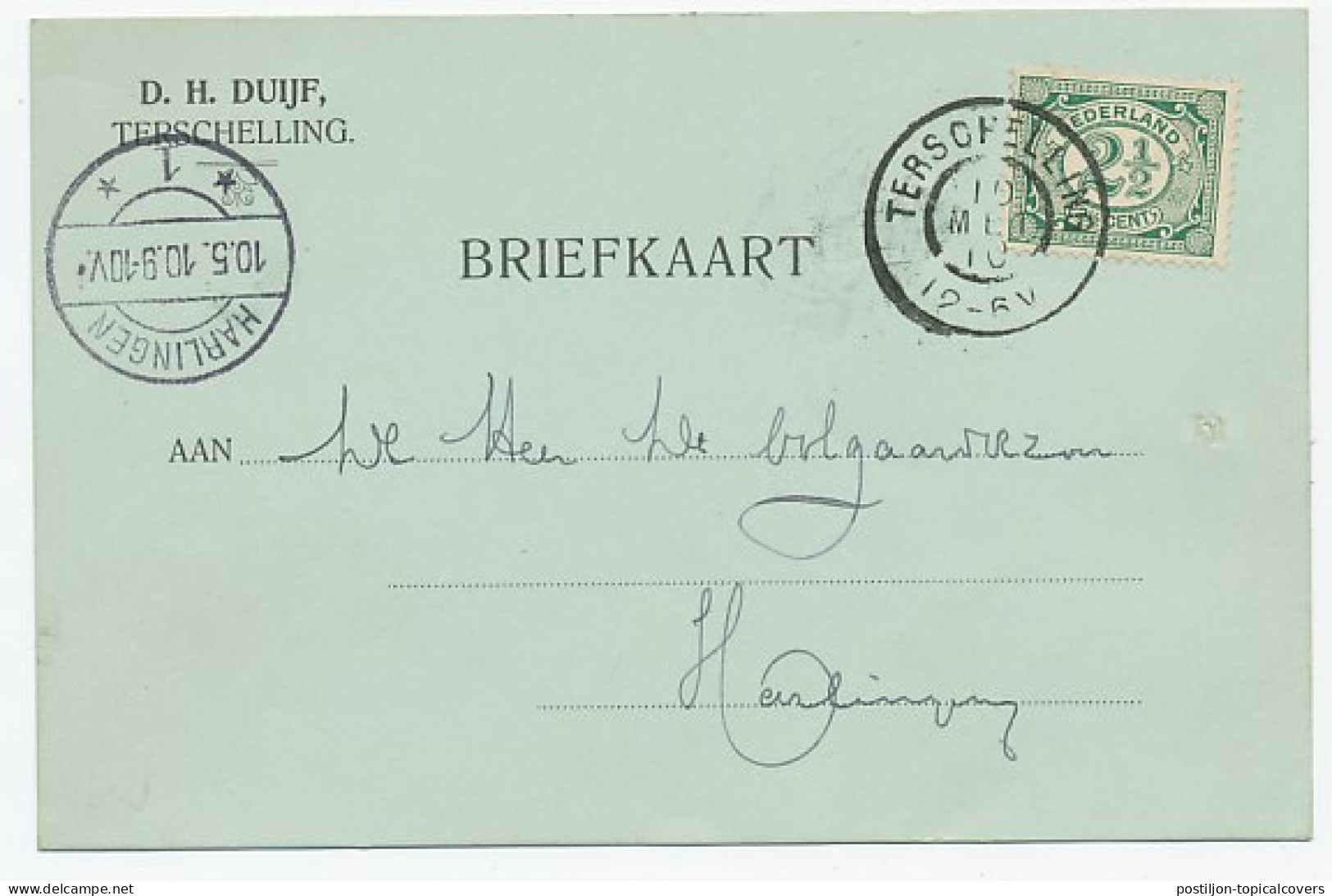 Grootrondstempel Terschelling 1910 - Sin Clasificación