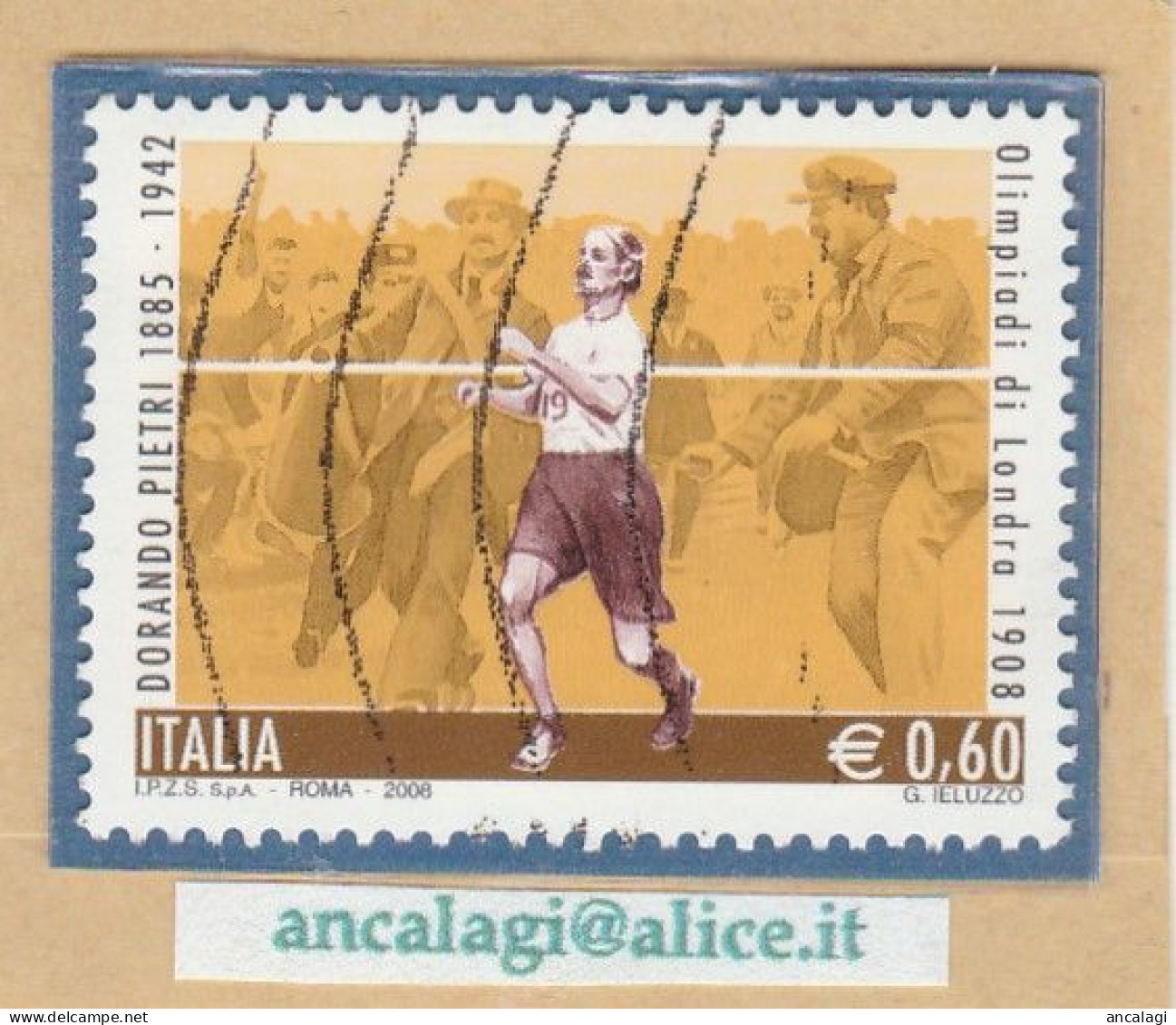 USATI ITALIA 2008 - Ref.1085 "DORANDO PIETRI" 1 Val. - - 2001-10: Used