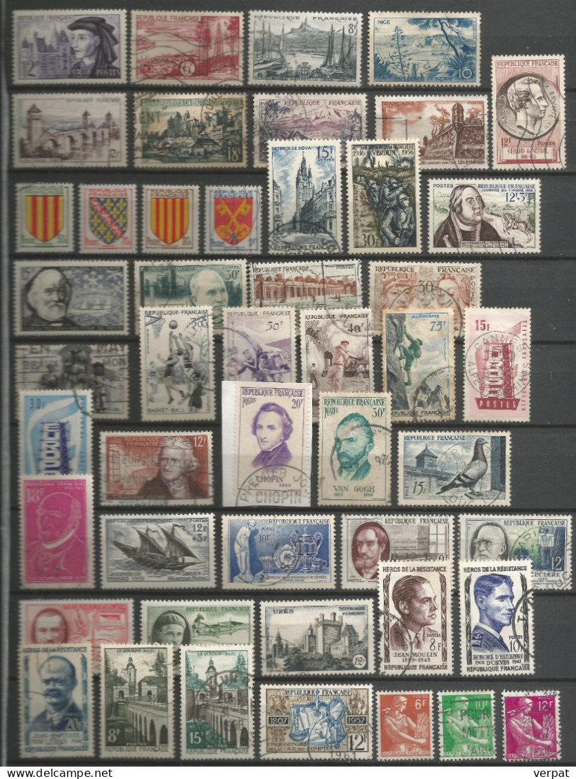 France 1950-1959 PLUS DE 200 Timbres Différents Entre Y&T 861 Et 1234 ®®® DEPART 1 € ®®® - Sonstige & Ohne Zuordnung