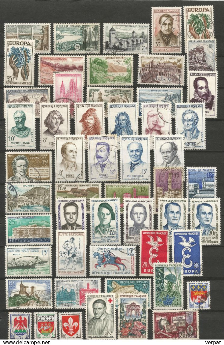 France 1950-1959 PLUS DE 200 Timbres Différents Entre Y&T 861 Et 1234 ®®® DEPART 1 € ®®® - Autres & Non Classés