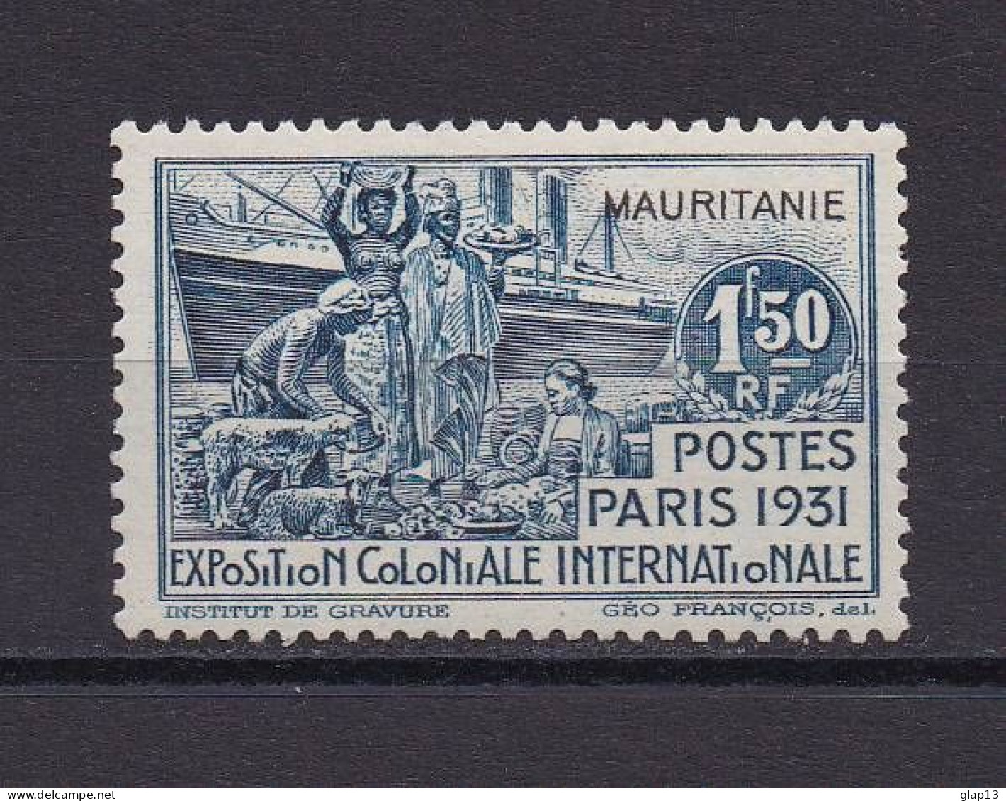 MAURITANIE 1931 TIMBRE N°64 NEUF AVEC CHARNIERE EXPOSITION - Ongebruikt