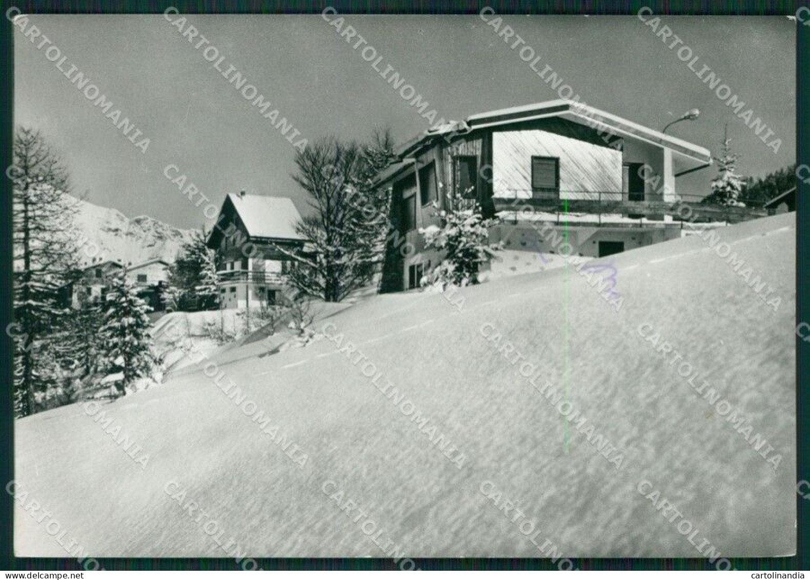 Lecco Margno Pian Delle Betulle Nevicata PIEGHINA Foto FG Cartolina KB3799 - Lecco