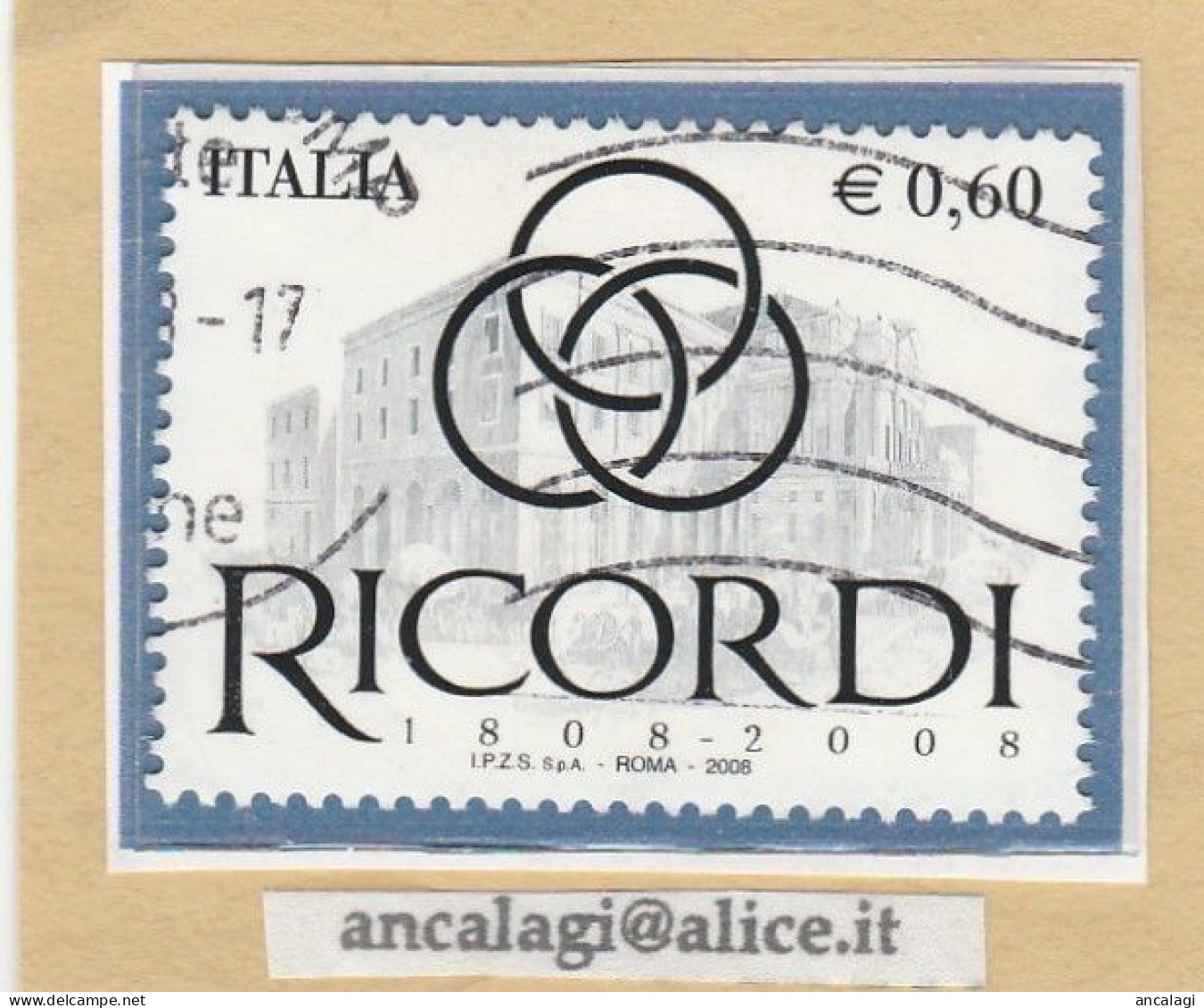 USATI ITALIA 2008 - Ref.1086 "RICORDI" 1 Val. - - 2001-10: Gebraucht