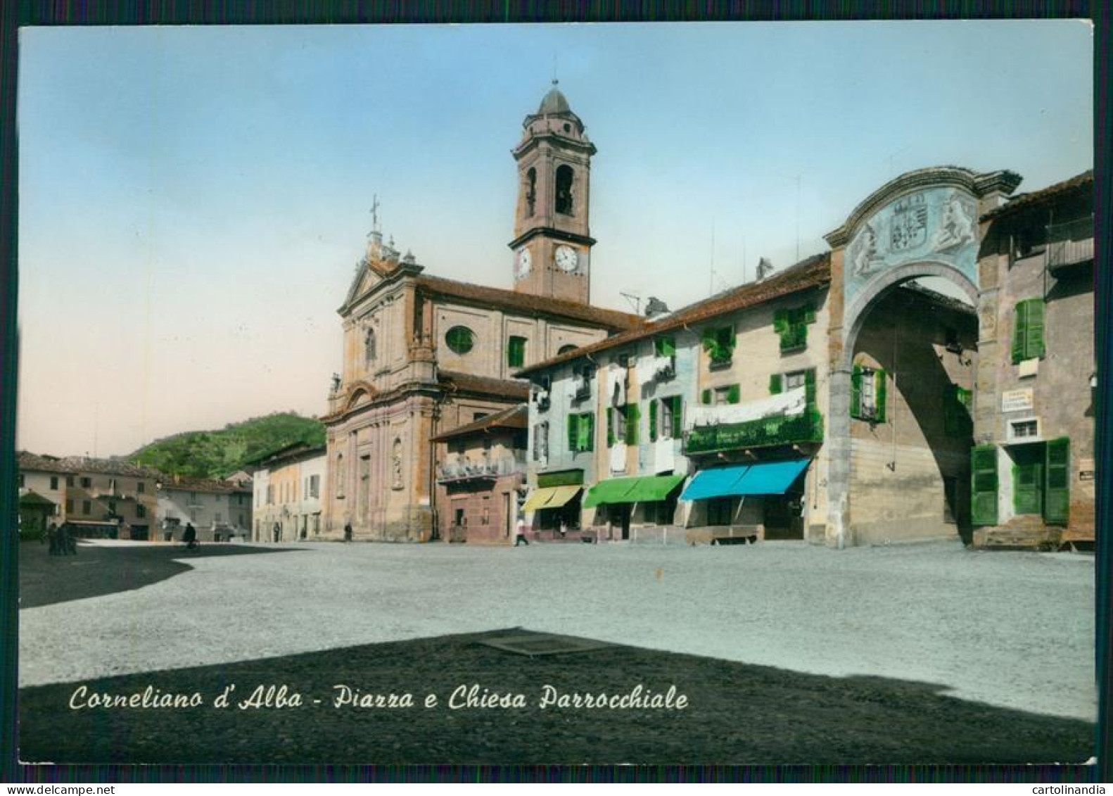 Cuneo Corneliano D'Alba Chiesa Parrocchiale Foto FG Cartolina MZ2019 - Cuneo