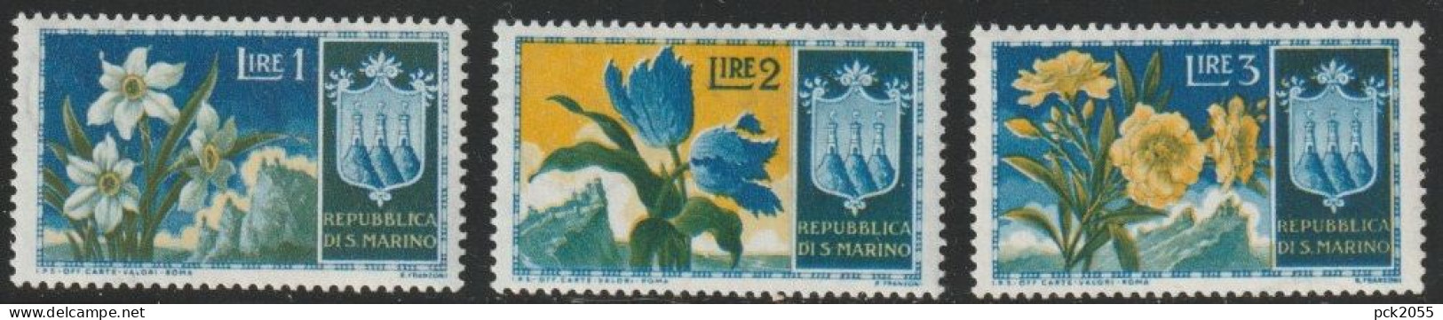 San Marino 1953 Mi Nr. 503, 504, 505** Postfrisch Blumen( B 2811) Günstige Versandkosten - Ungebraucht