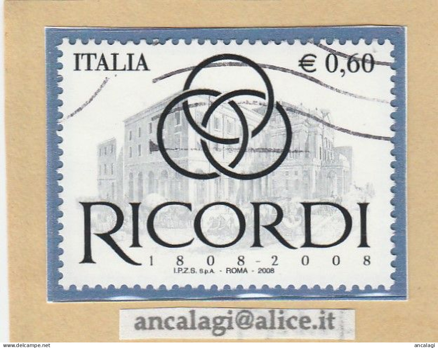 USATI ITALIA 2008 - Ref.1086A "RICORDI" 1 Val. - - 2001-10: Usati