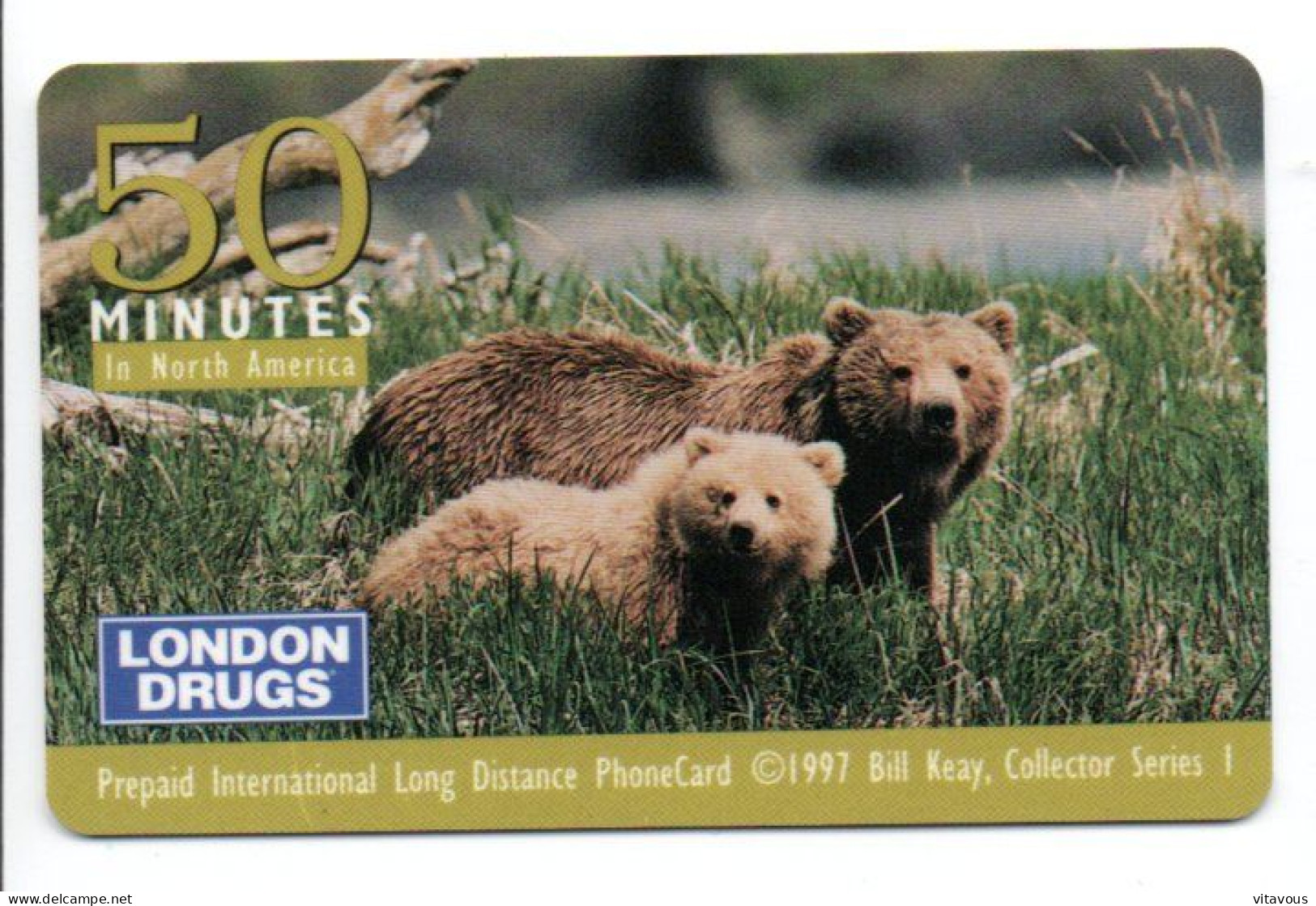 LONDON DRUGS Ours Bear Carte Prépayée Longue Distance CANADA Card (K 251) - Kanada