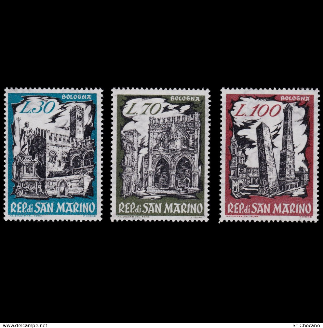 SAN MARINO STAMPS.1961.Bologna.SCOTT 491-493.MH. - Ongebruikt