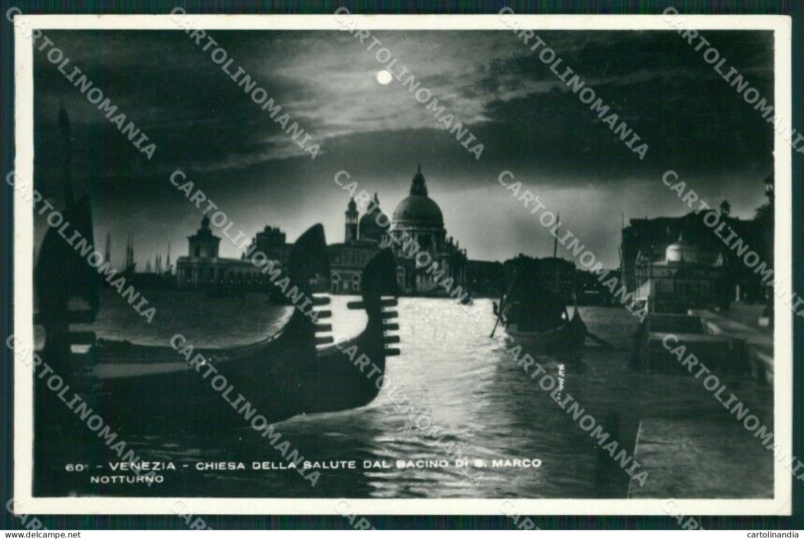 Venezia Città Chiaro Di Luna Gondole Foto Cartolina KB3866 - Venezia