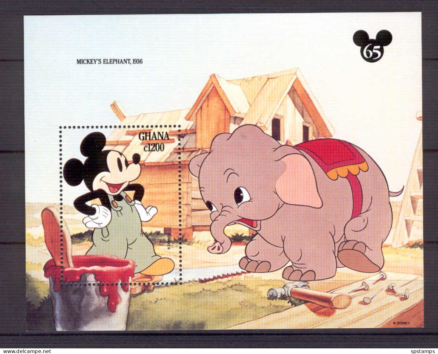 Disney Ghana 1994 Mickey's Elephant MS MNH - Disney